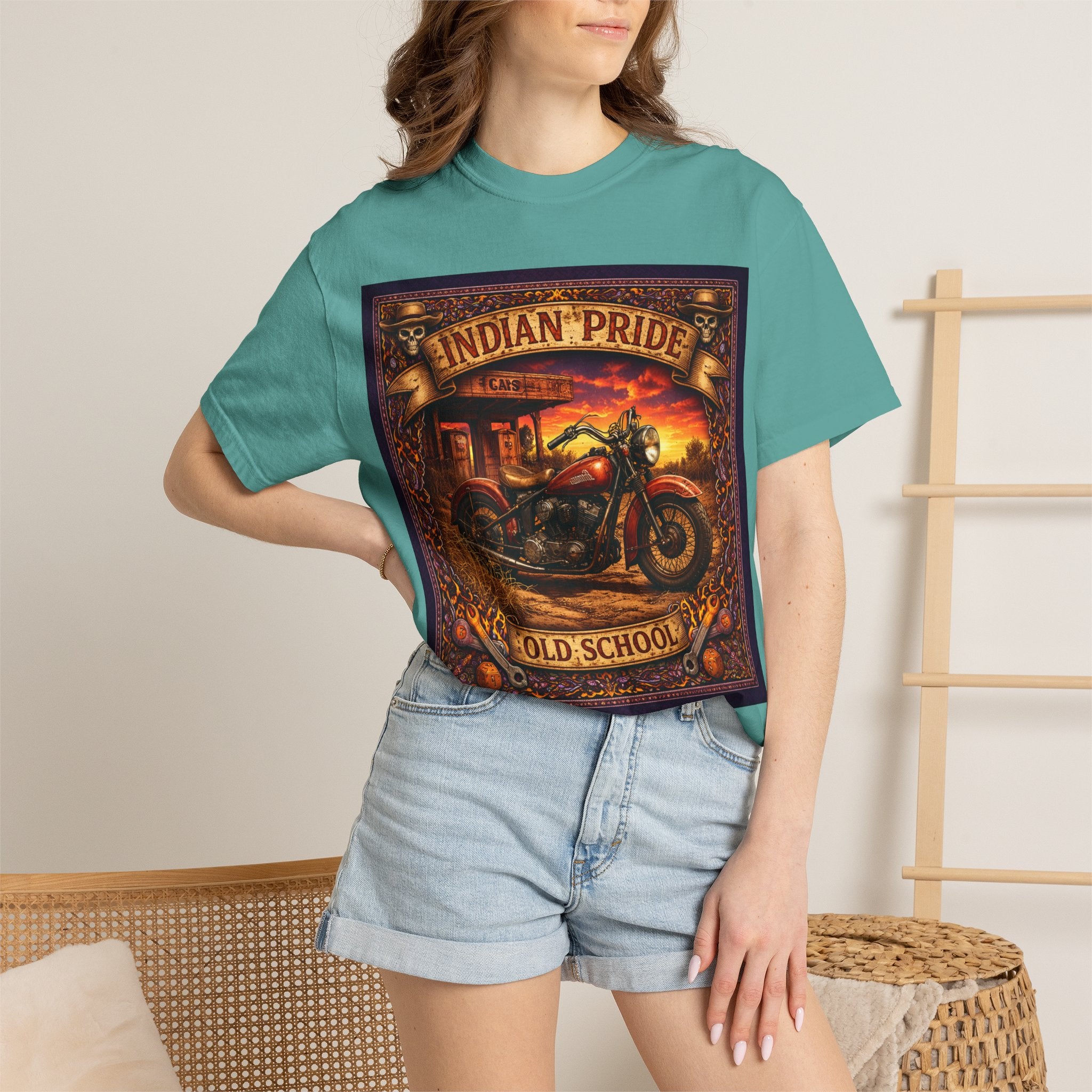Indian Pride "Old School" Motorcycle T-Shirt