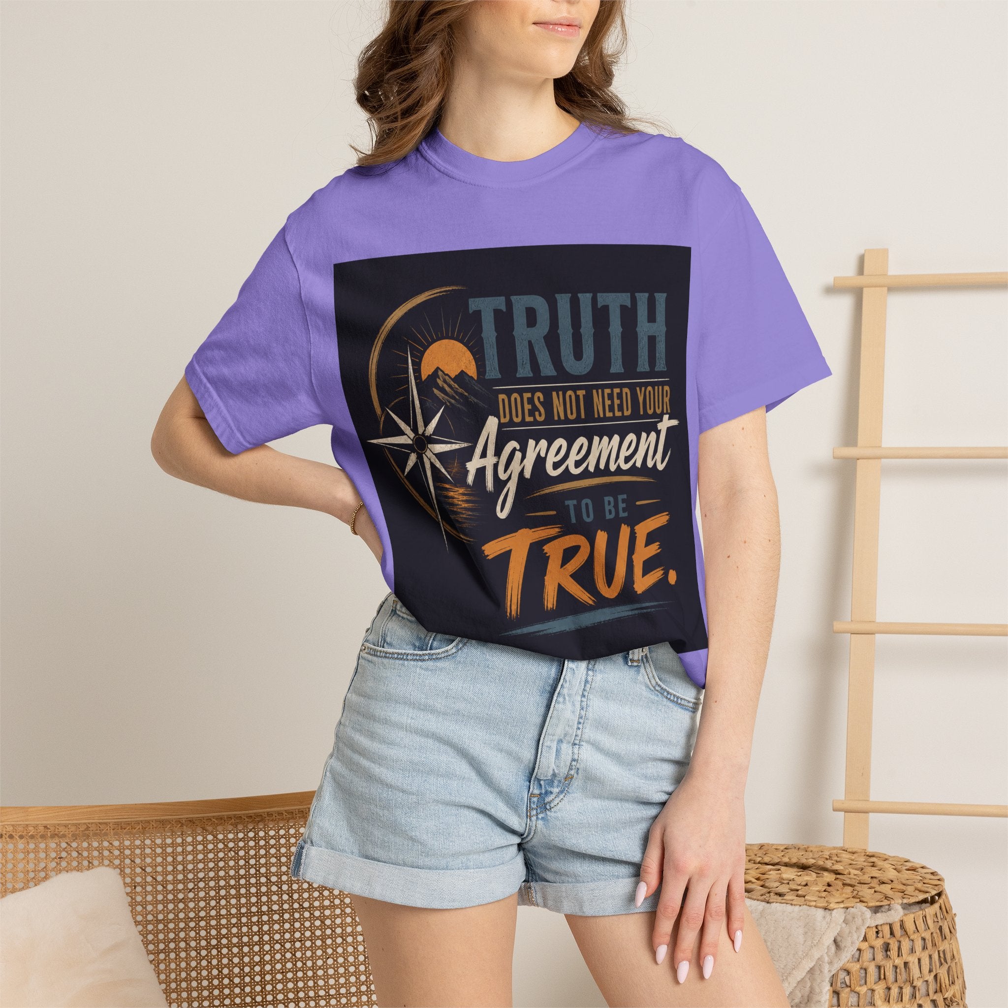 Truth Compass T-Shirt — “Truth Does Not Need Your Agreement to Be True” Graphic Tee