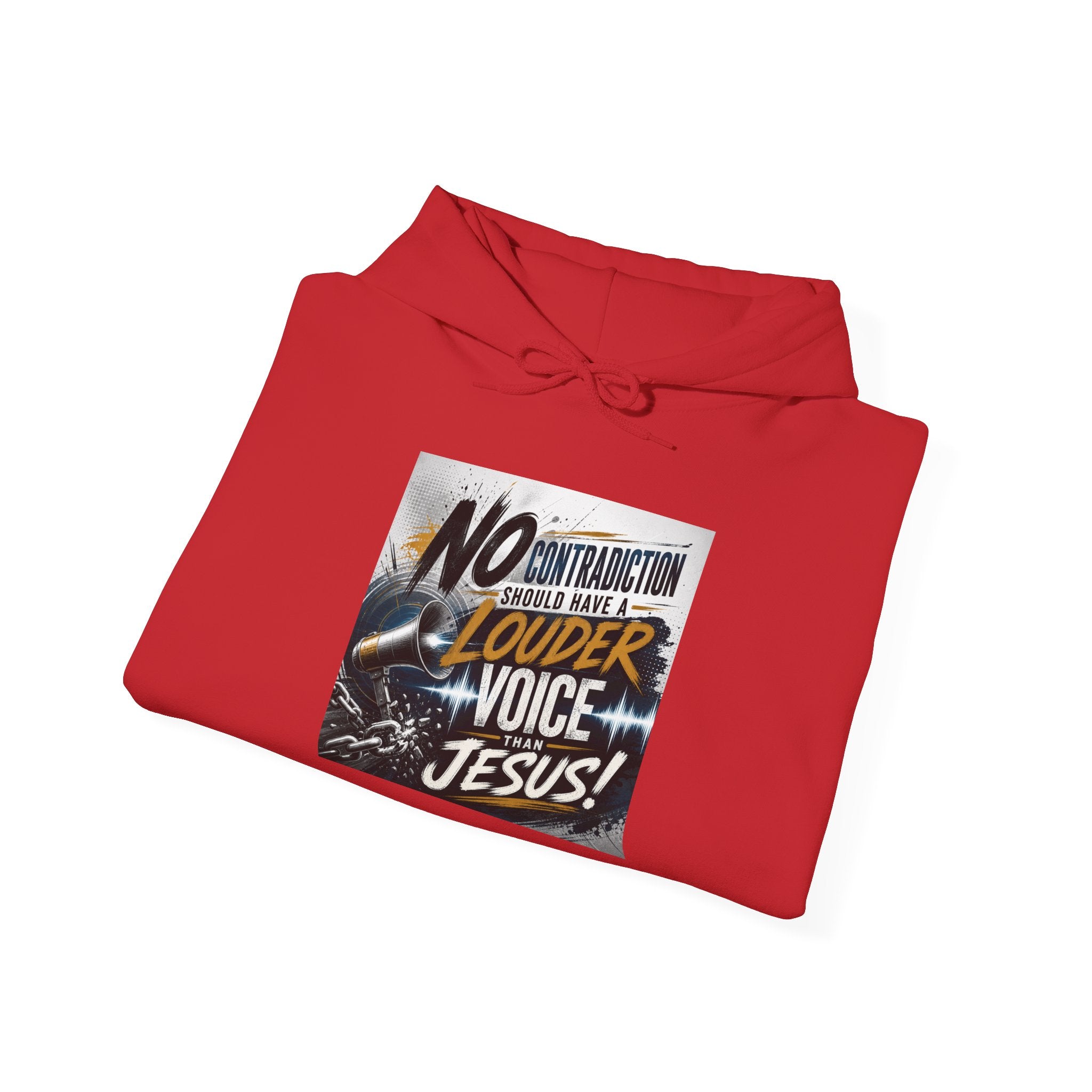Christian Hoodie - "No Contradiction Should Have a Louder Voice Than Jesus" Inspirational Pullover