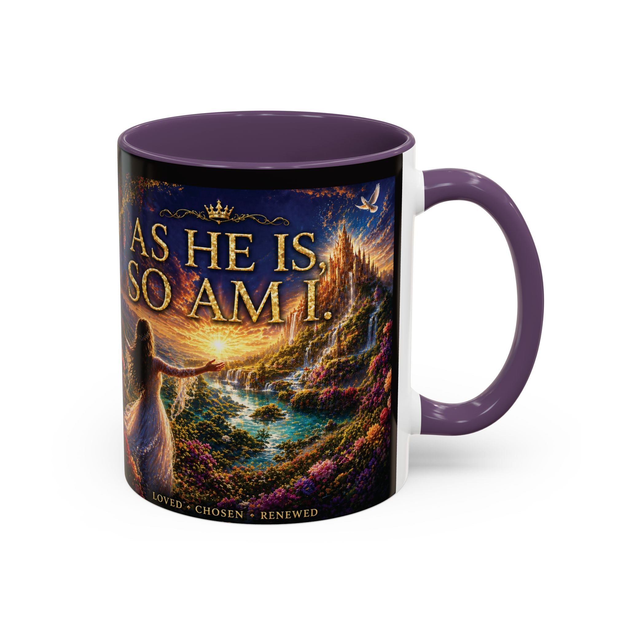 Christian Inspirational Coffee Mug — "As He Is, So Am I" Accent Mug (11/15oz)