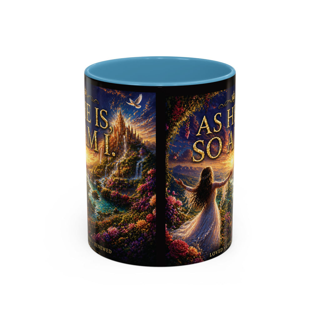 Christian Inspirational Coffee Mug — "As He Is, So Am I" Accent Mug (11/15oz)