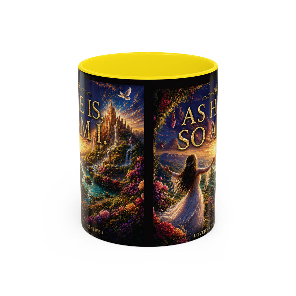 Christian Inspirational Coffee Mug — "As He Is, So Am I" Accent Mug (11/15oz)