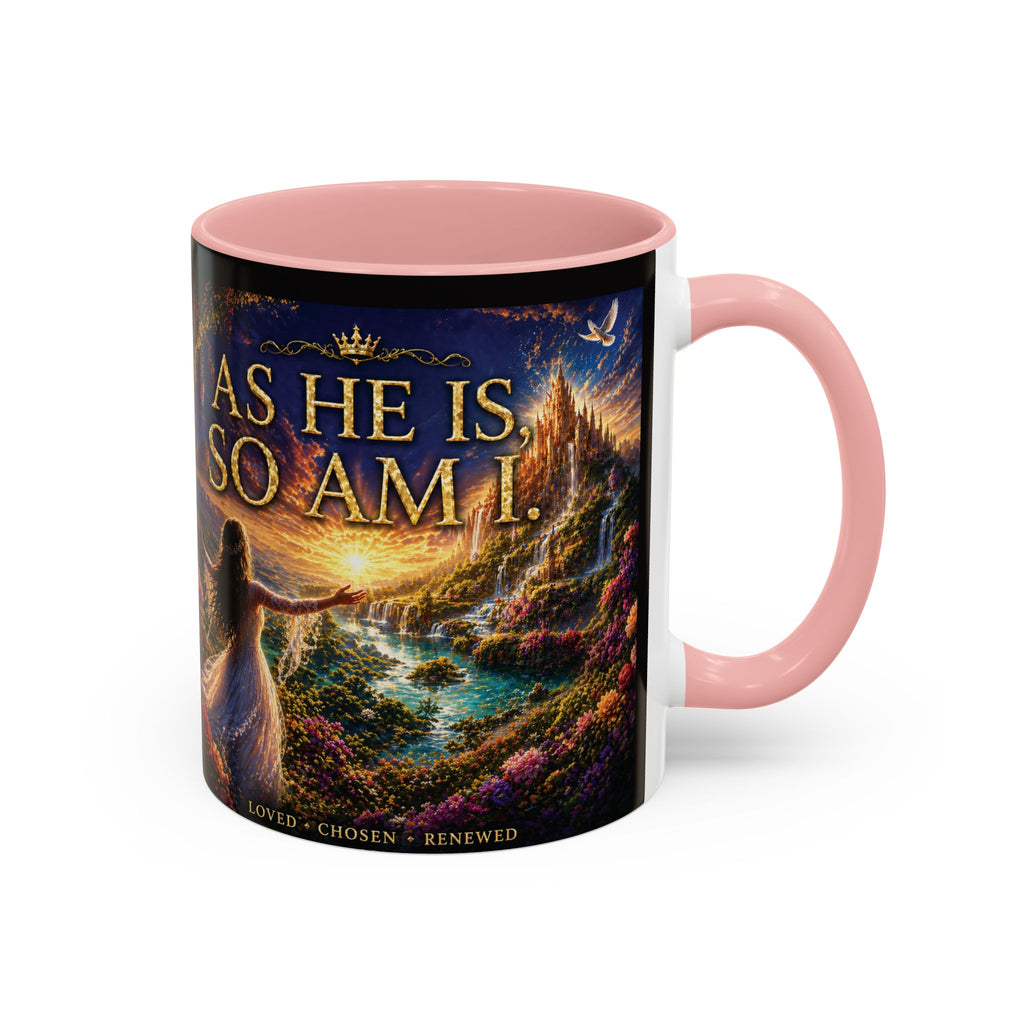 Christian Inspirational Coffee Mug — "As He Is, So Am I" Accent Mug (11/15oz)