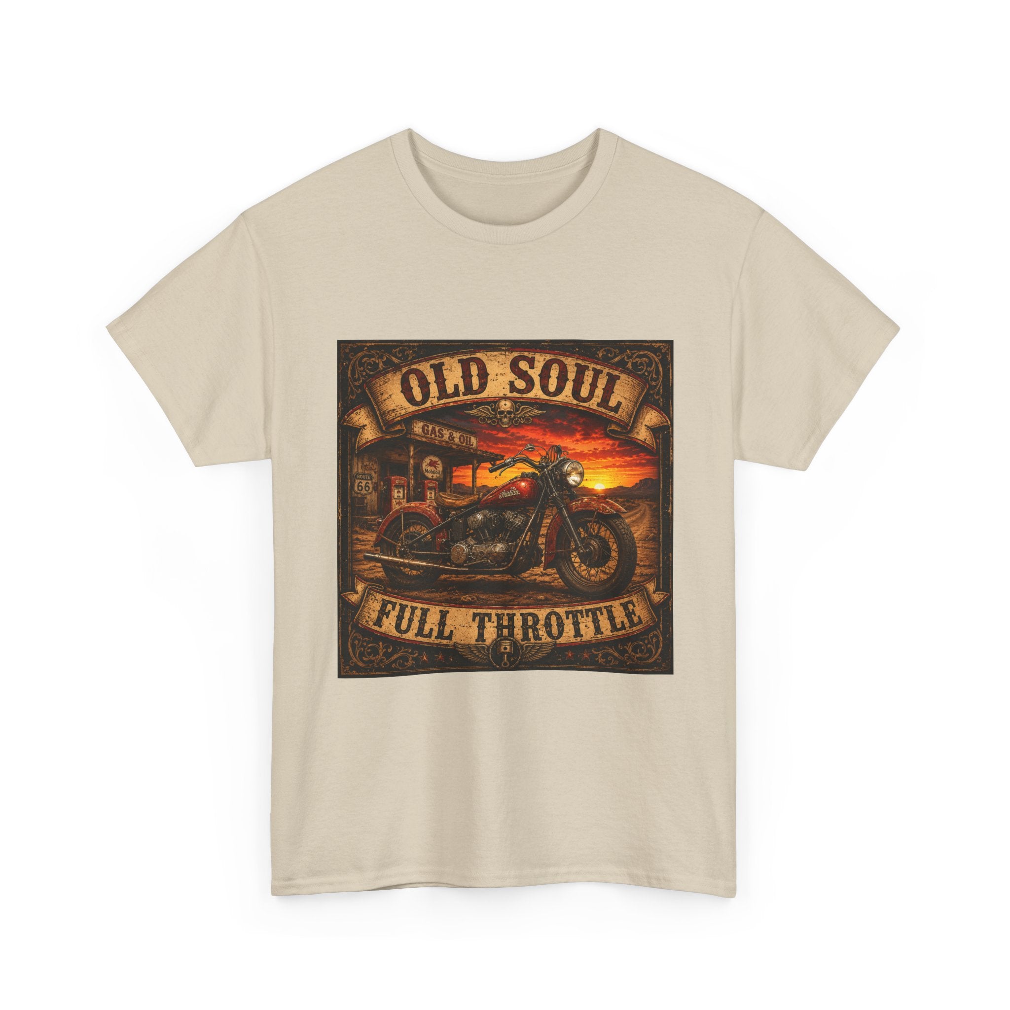 Old Soul Full Throttle Motorcycle T-Shirt