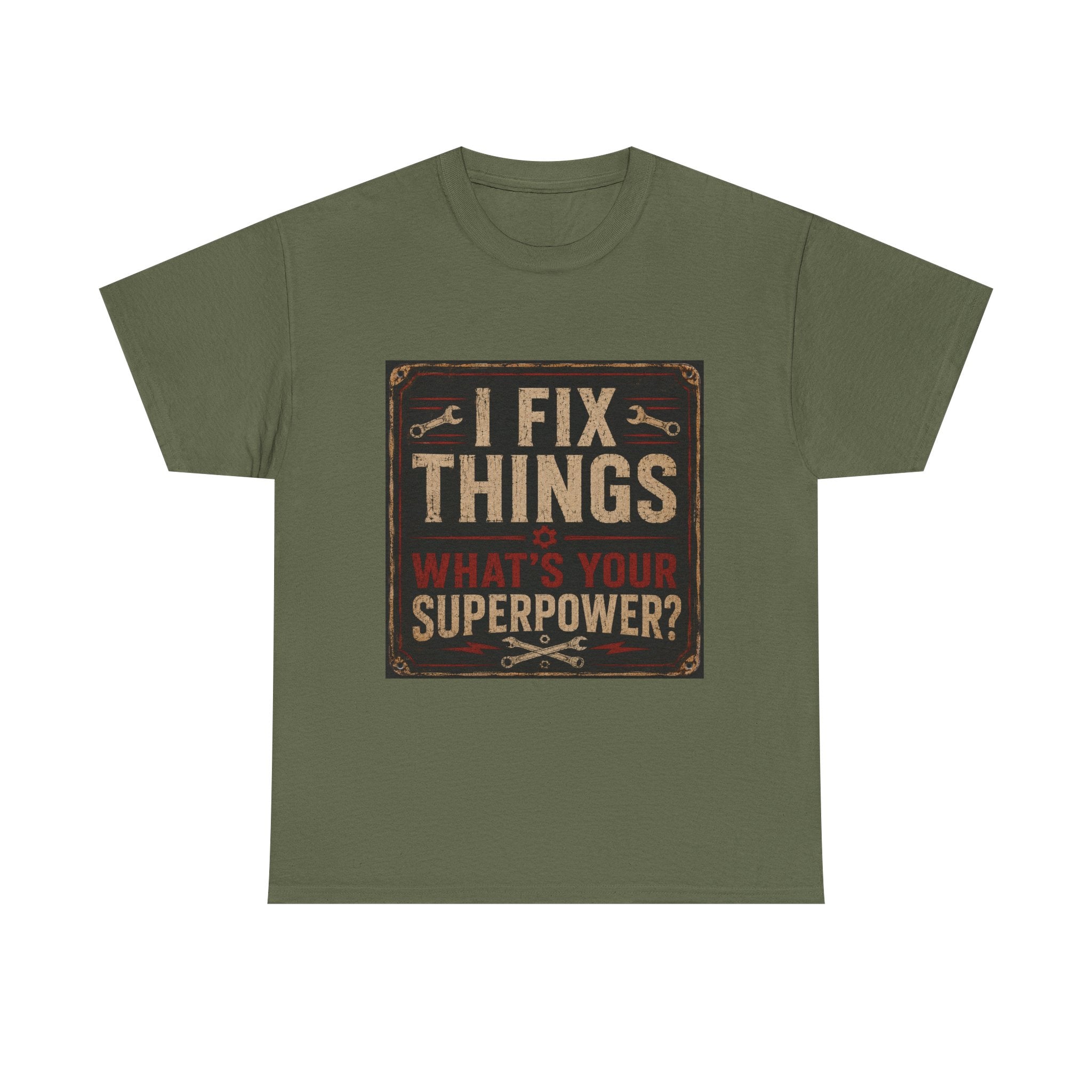 Fix Things T-Shirt – "I Fix Things, What's Your Superpower?" Vintage Mechanic Tee