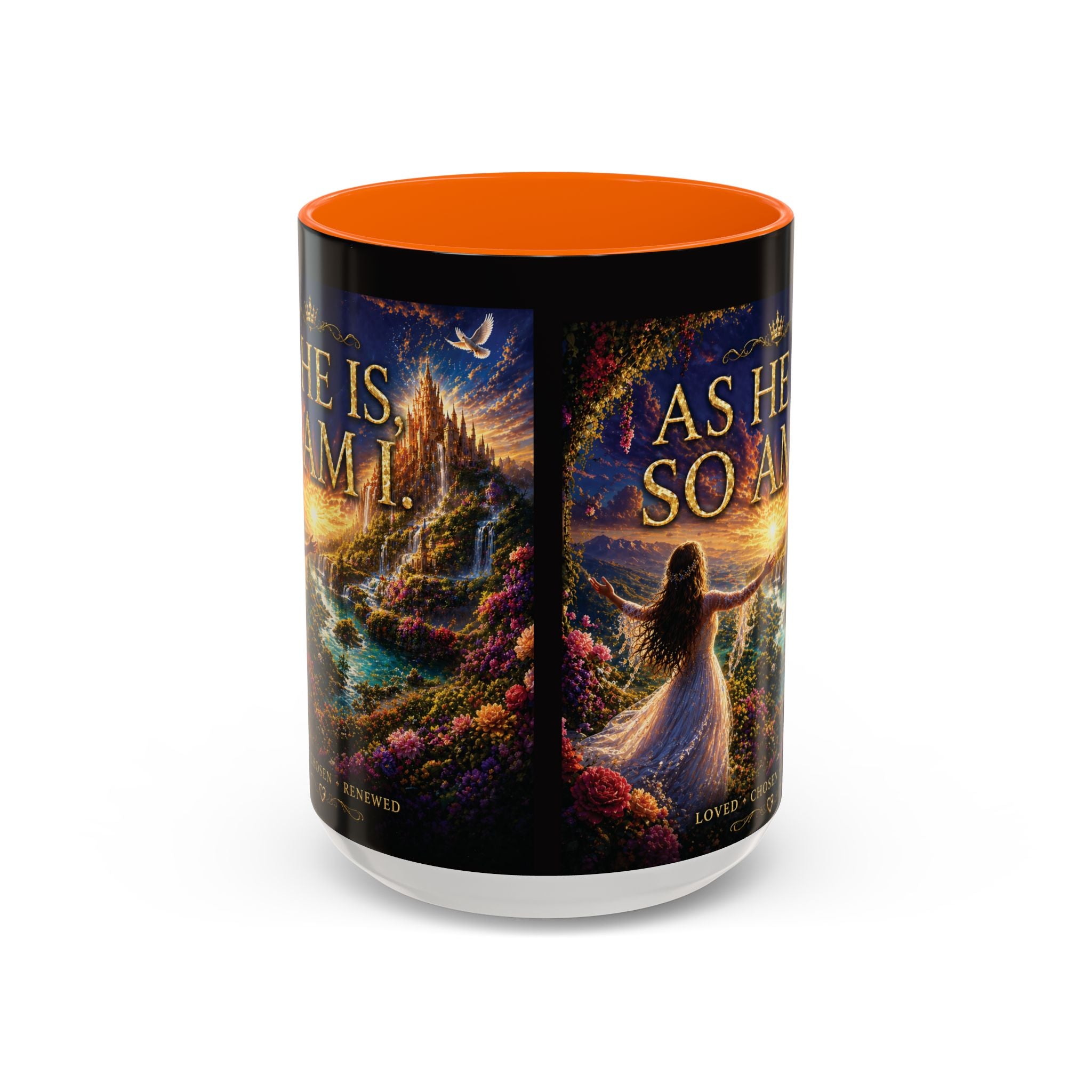 Christian Inspirational Coffee Mug — "As He Is, So Am I" Accent Mug (11/15oz)