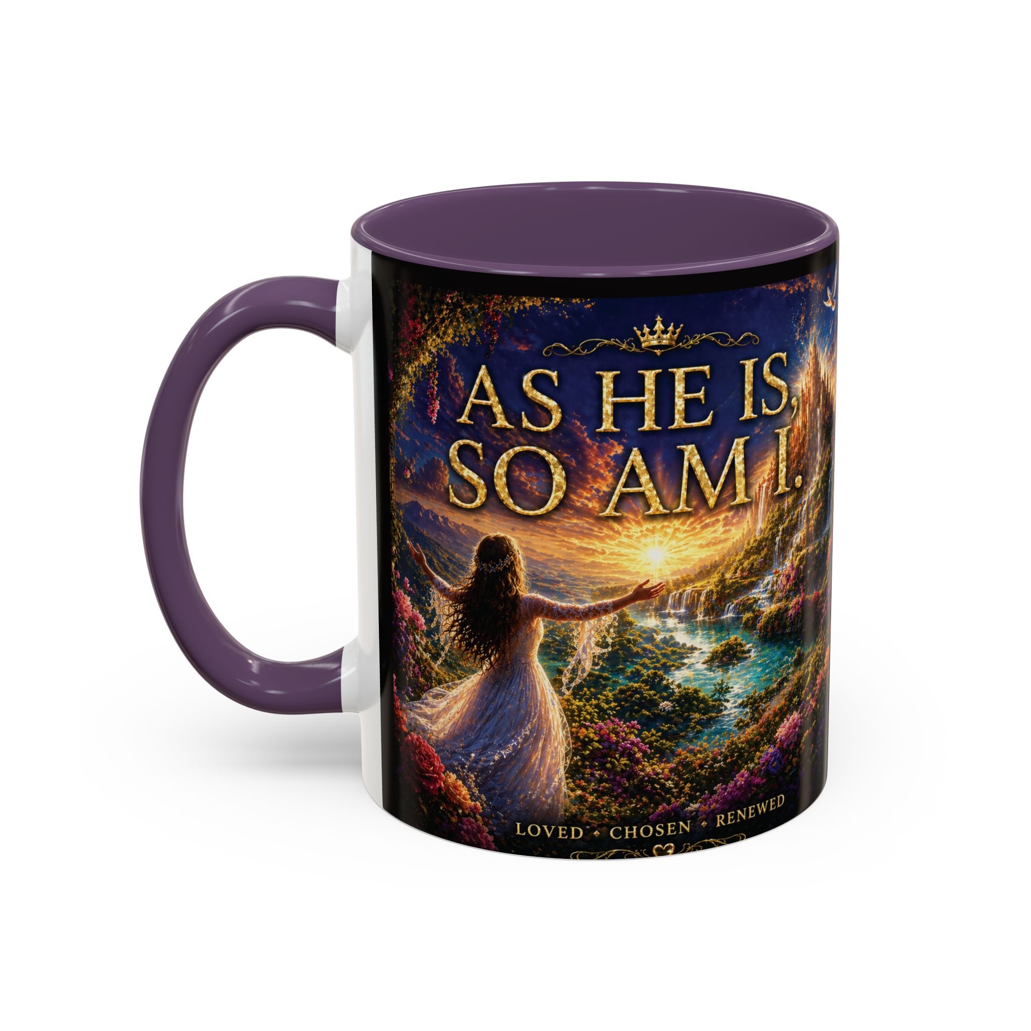 Christian Inspirational Coffee Mug — "As He Is, So Am I" Accent Mug (11/15oz)