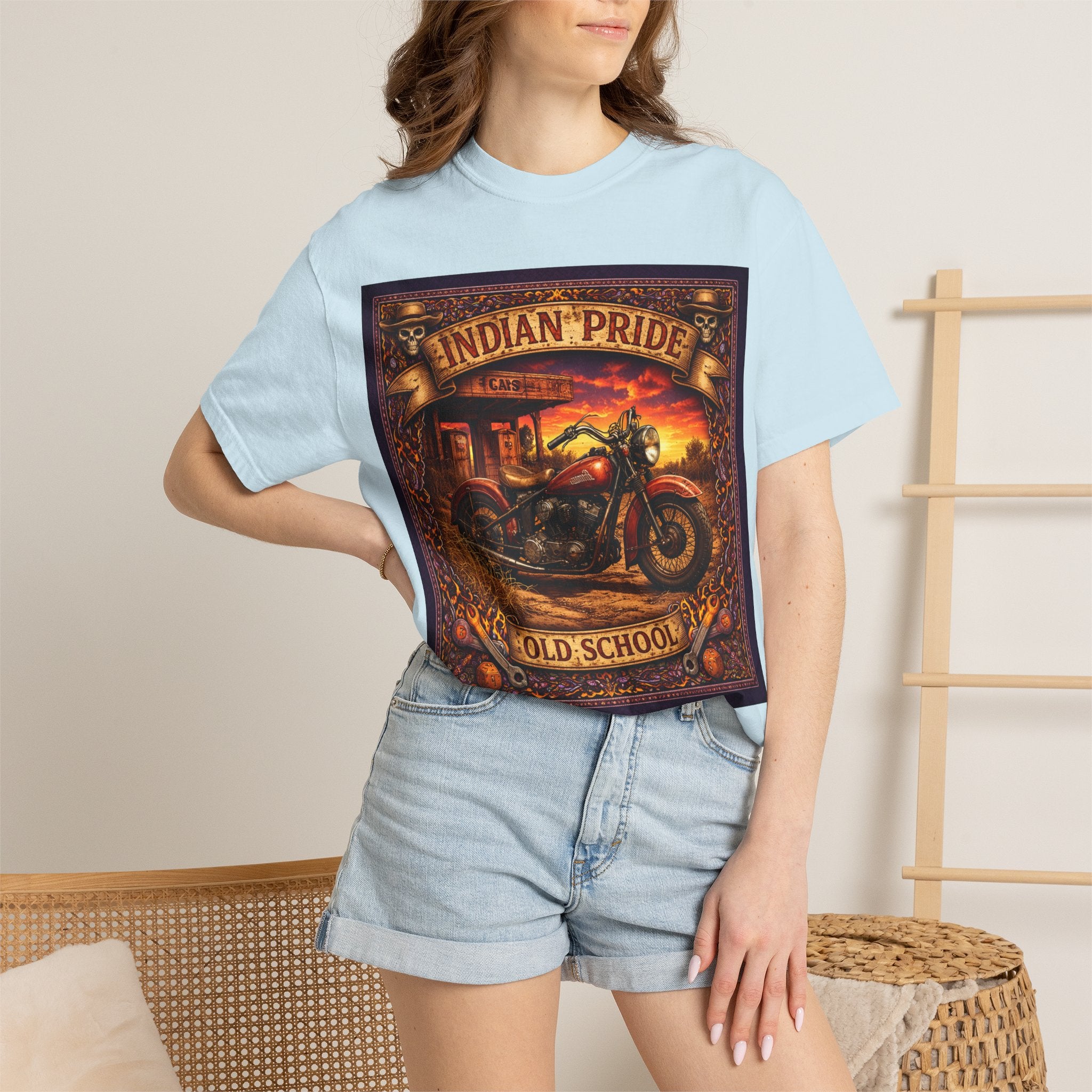 Indian Pride "Old School" Motorcycle T-Shirt