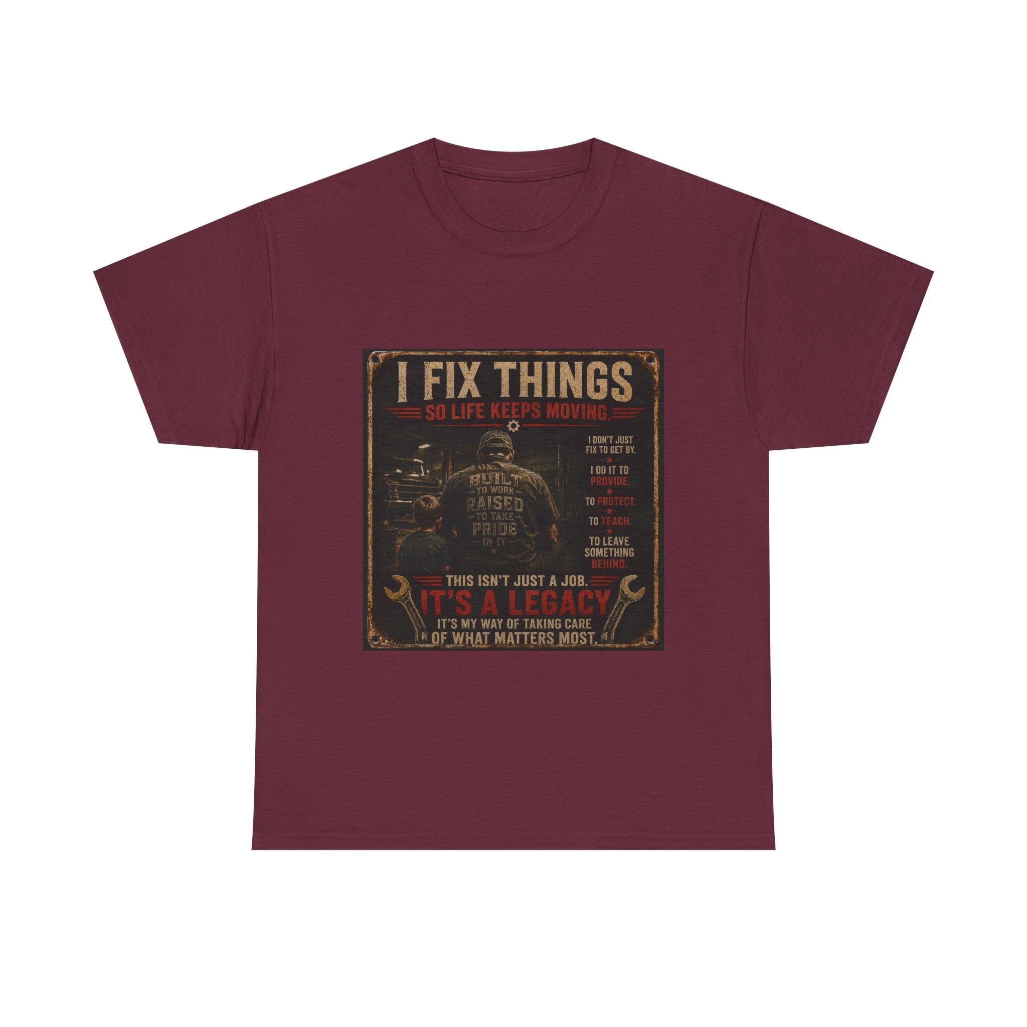 I Fix Things Mechanic T-Shirt — Vintage Garage Repair Tee for Men & Women