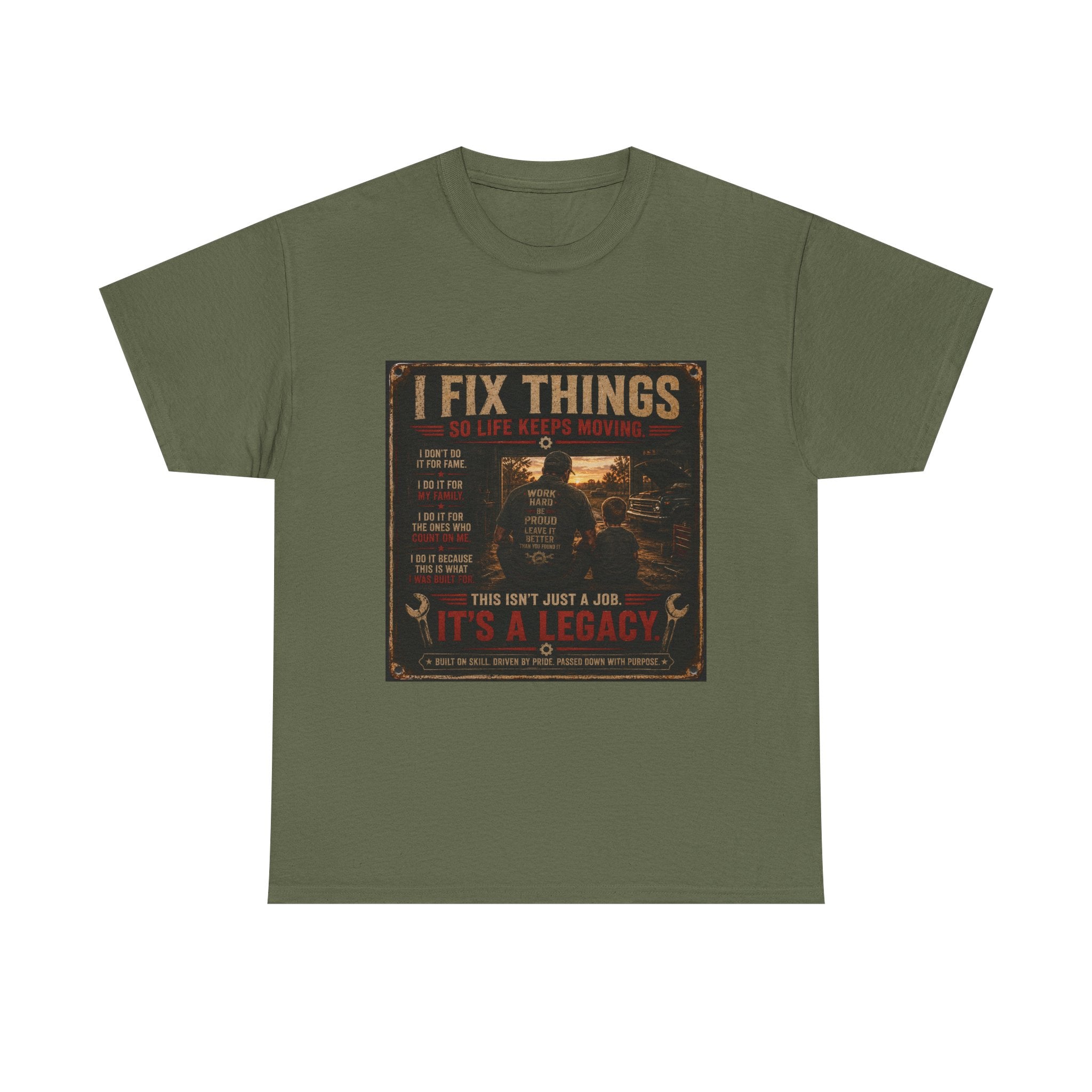 Mechanic 'I Fix Things' T‑Shirt — It's a Legacy Workwear Tee