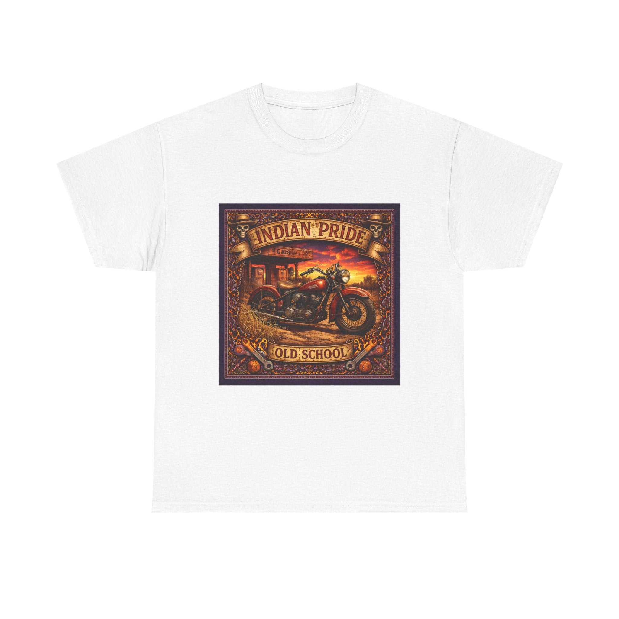 Indian Pride Old School Motorcycle T-Shirt