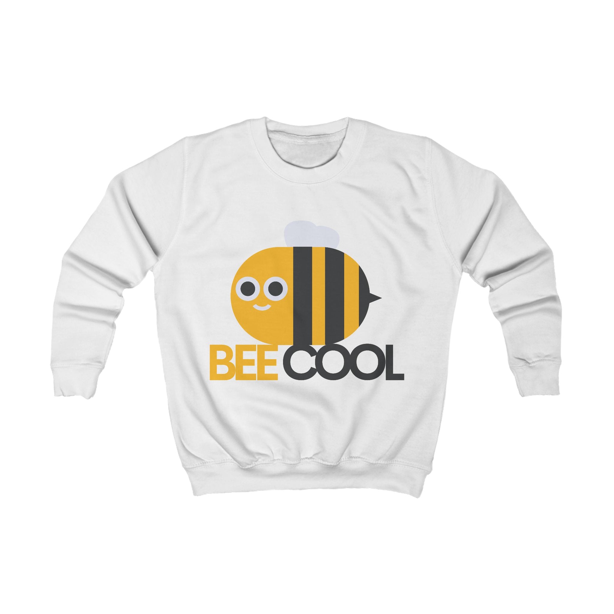 Kids Sweatshirt — 'Bee Cool' Cute Bumblebee Graphic Pullover for Children, Playful Spring/Easter Gift