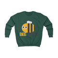 Kids Sweatshirt — 'Bee Cool' Cute Bumblebee Graphic Pullover for Children, Playful Spring/Easter Gift
