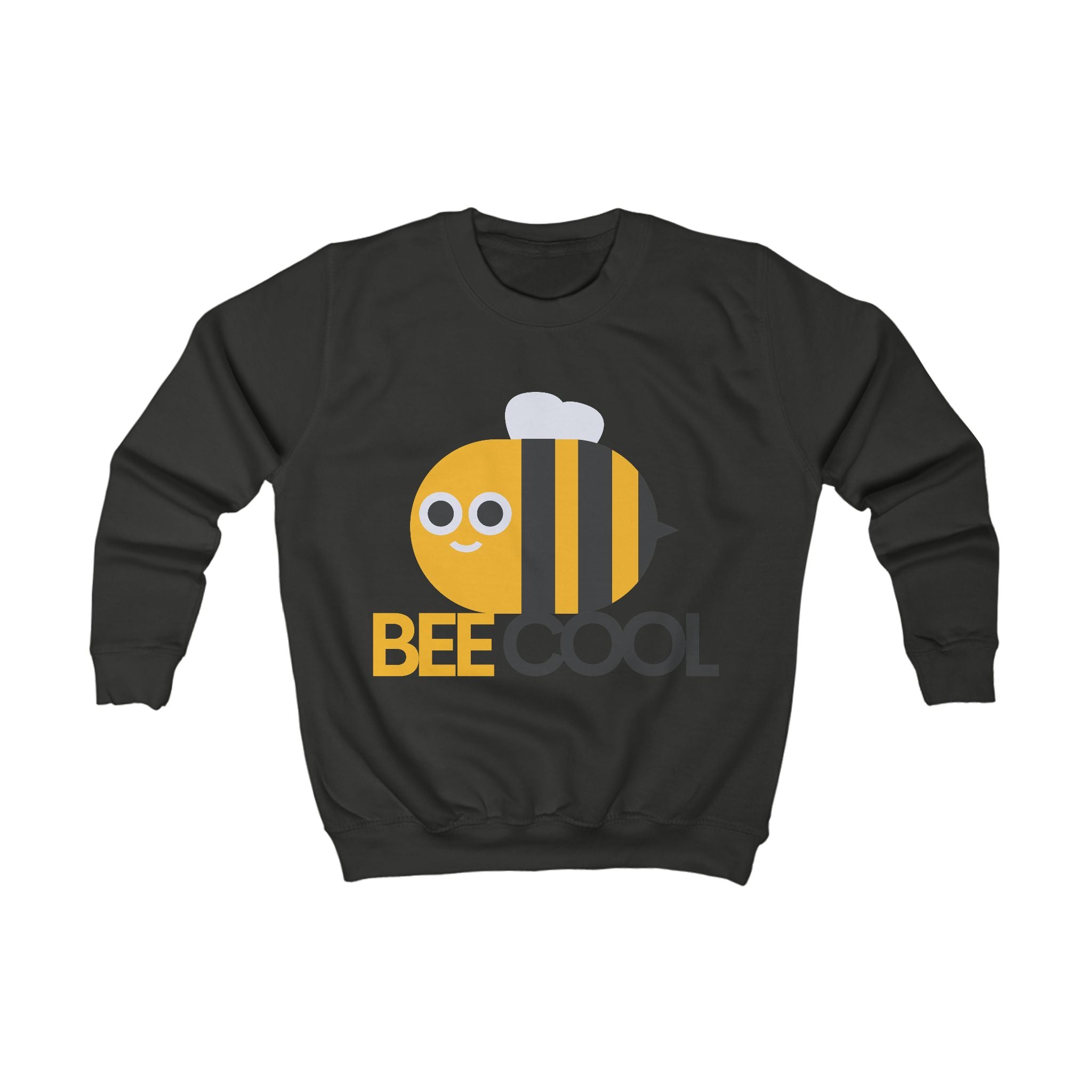 Kids Sweatshirt — 'Bee Cool' Cute Bumblebee Graphic Pullover for Children, Playful Spring/Easter Gift