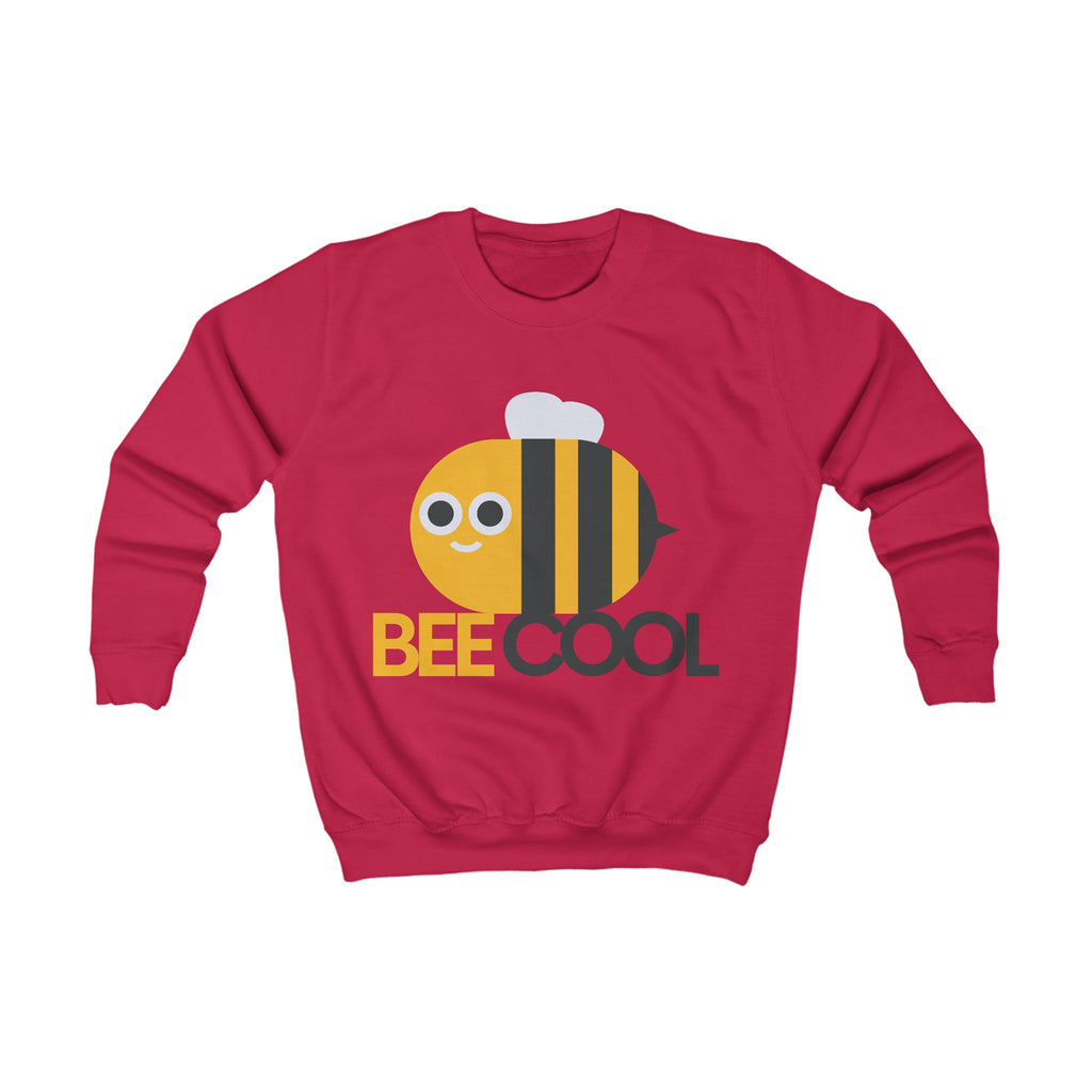 Kids Sweatshirt — 'Bee Cool' Cute Bumblebee Graphic Pullover for Children, Playful Spring/Easter Gift
