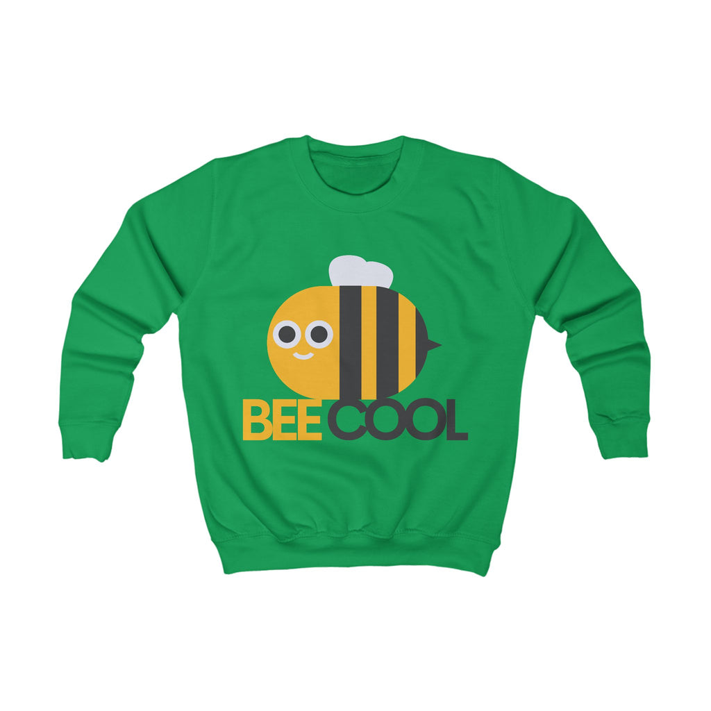 Kids Sweatshirt — 'Bee Cool' Cute Bumblebee Graphic Pullover for Children, Playful Spring/Easter Gift