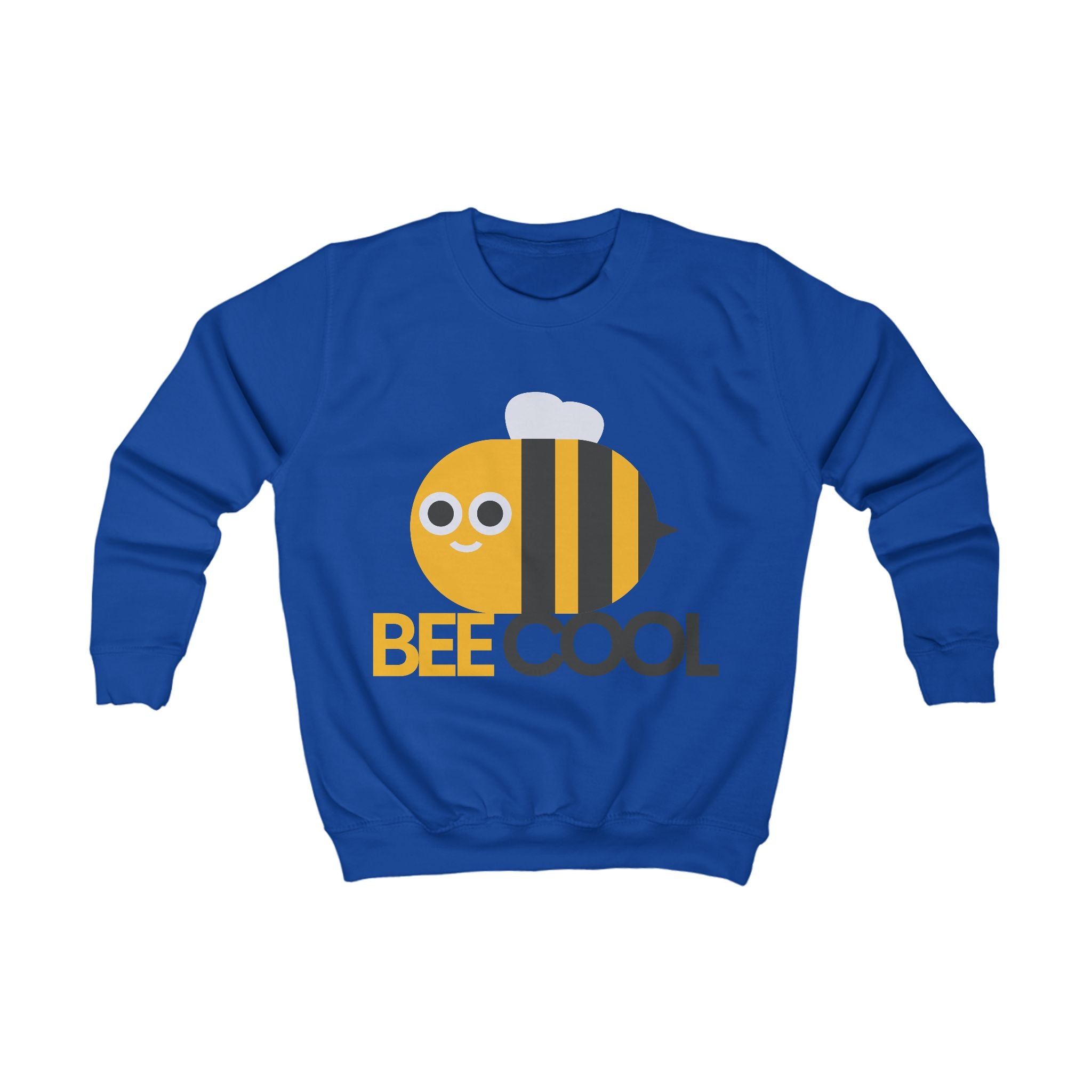Kids Sweatshirt — 'Bee Cool' Cute Bumblebee Graphic Pullover for Children, Playful Spring/Easter Gift