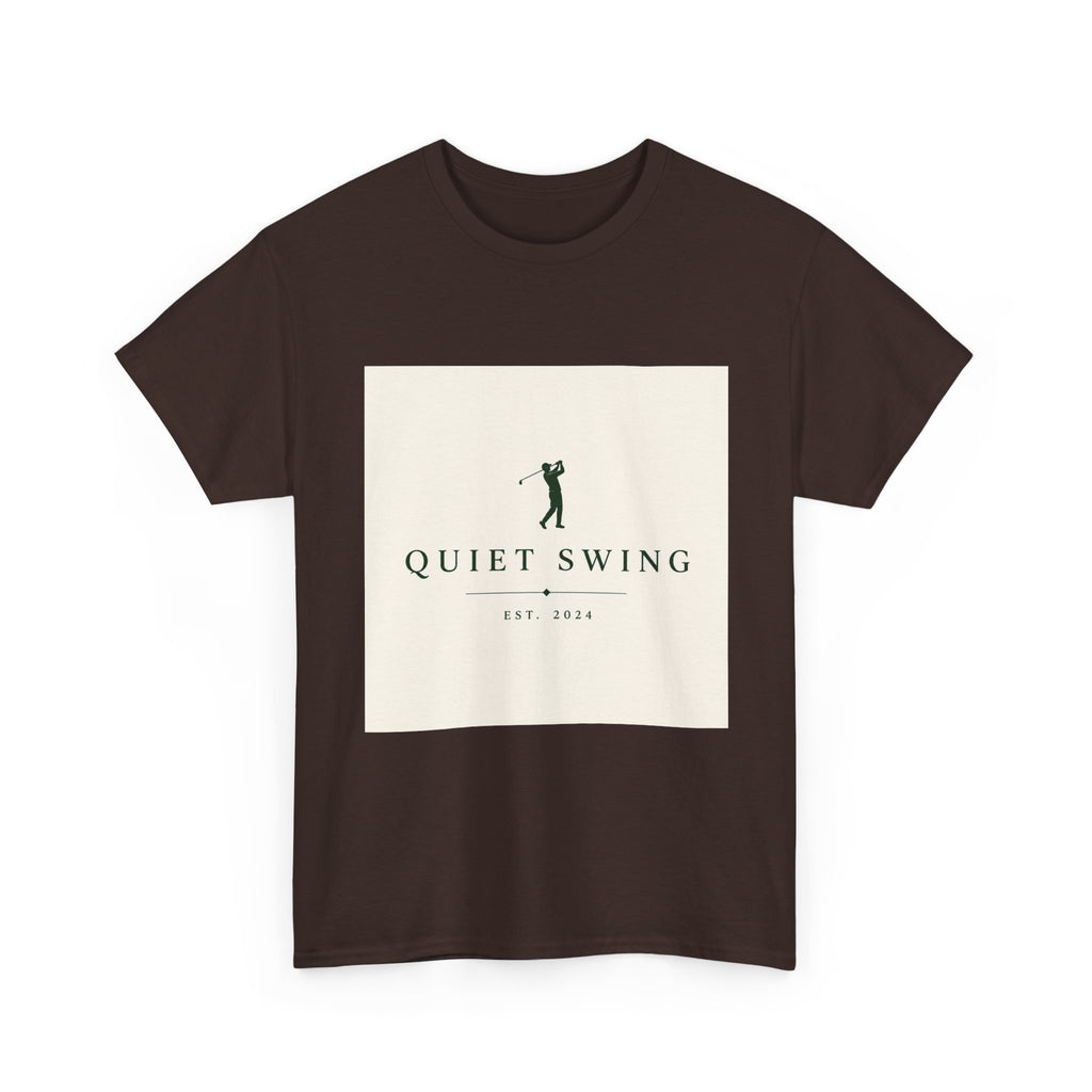 Golf T-Shirt — "Quiet Swing" Vintage Golfer Tee
