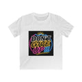 Kids Tee — "Don't Give Up" Neon Motivational Shirt