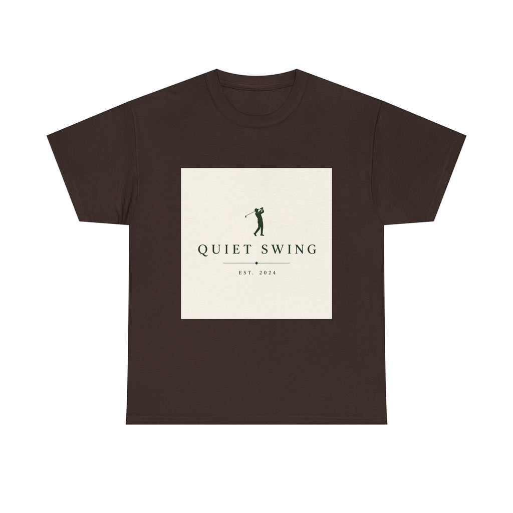 Golf T-Shirt — "Quiet Swing" Vintage Golfer Tee