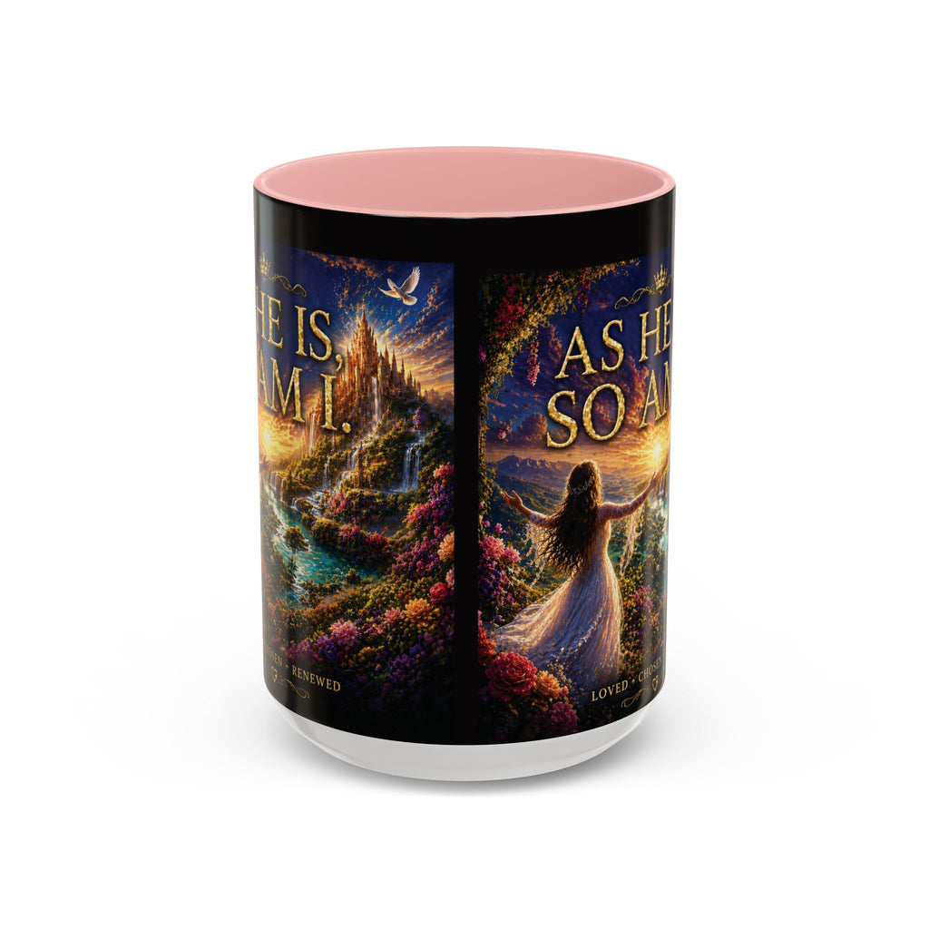 Christian Inspirational Coffee Mug — "As He Is, So Am I" Accent Mug (11/15oz)