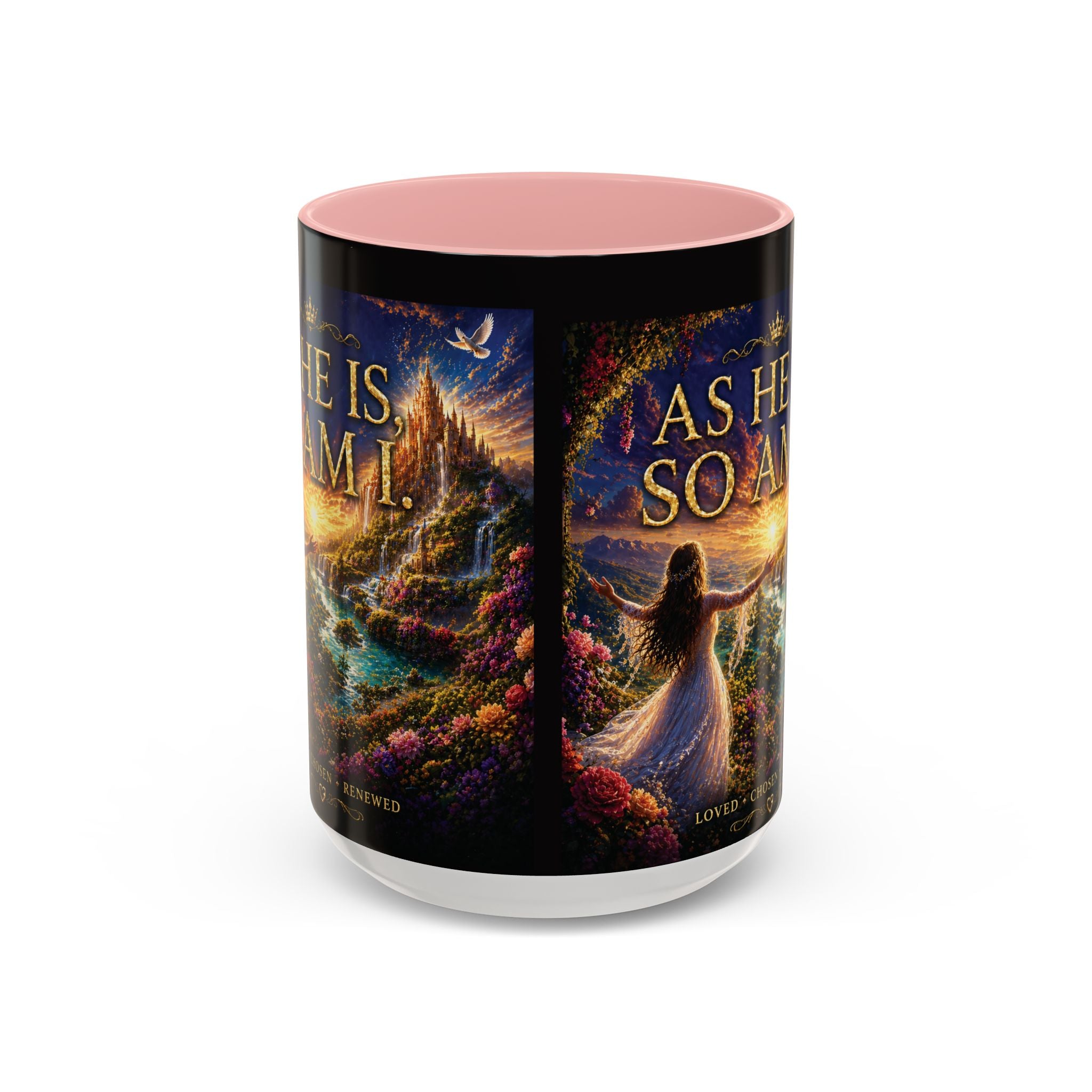 Christian Inspirational Coffee Mug — "As He Is, So Am I" Accent Mug (11/15oz)