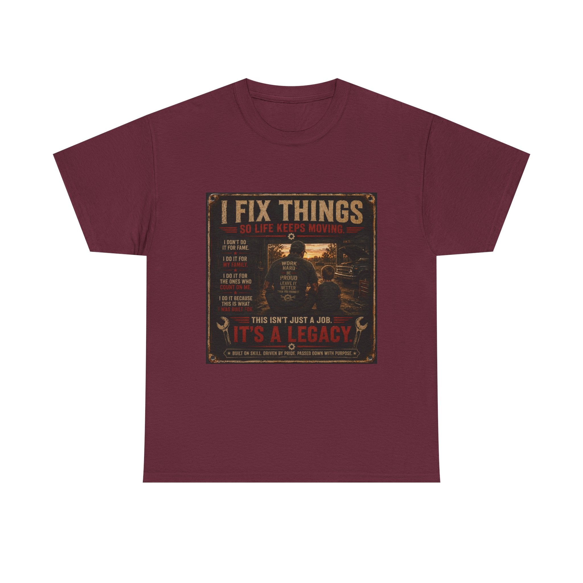 Mechanic 'I Fix Things' T‑Shirt — It's a Legacy Workwear Tee