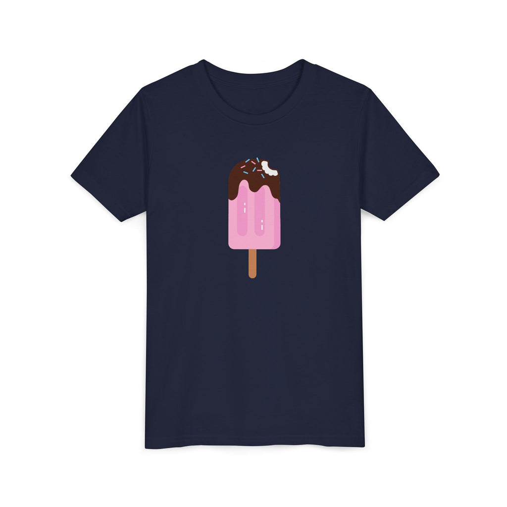 Kids Pink Popsicle Tee — Cute Ice Cream Graphic Youth T-Shirt