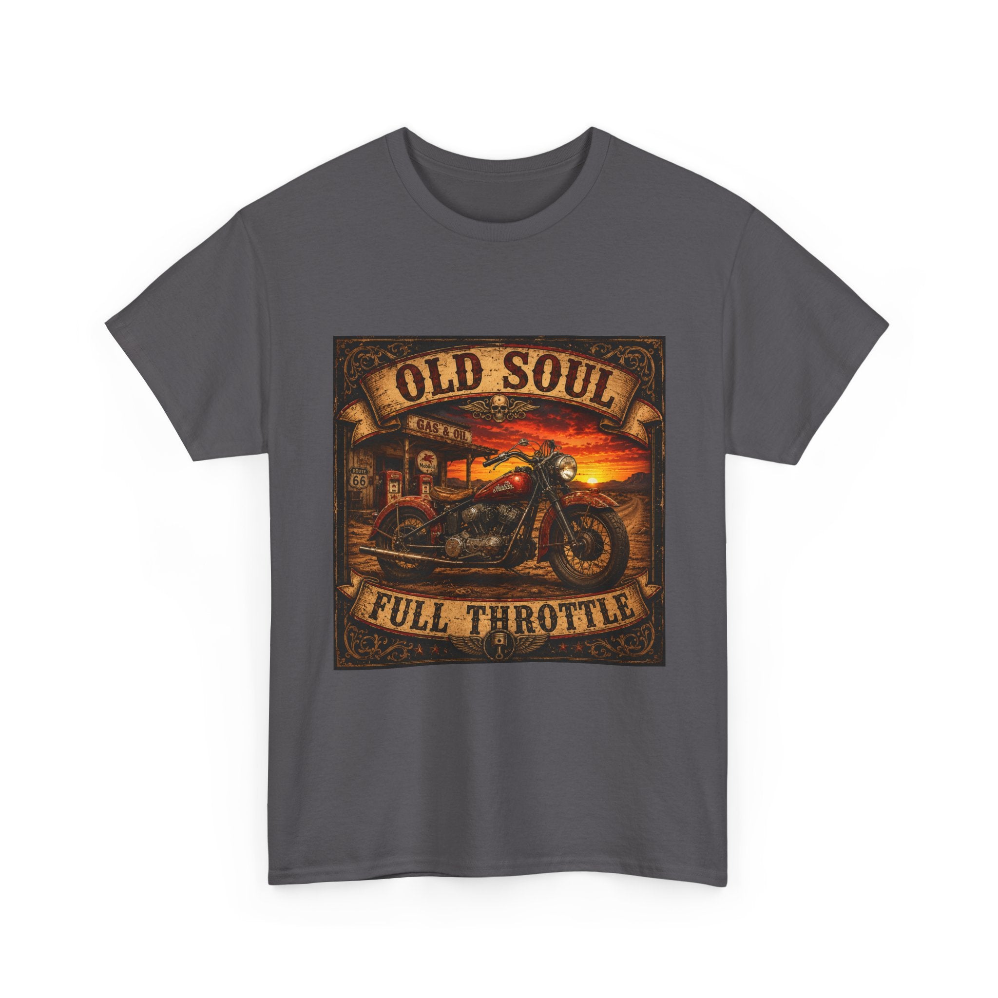Old Soul Full Throttle Motorcycle T-Shirt