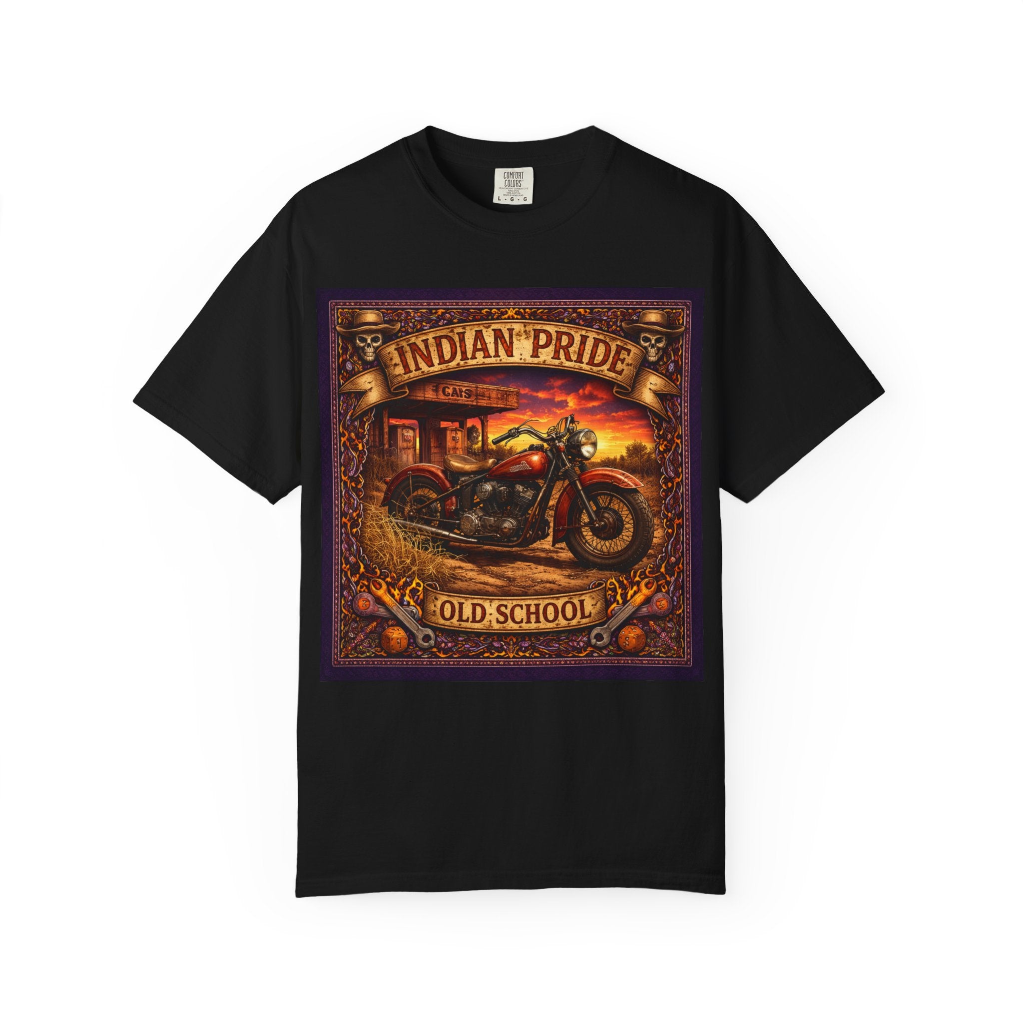 Indian Pride "Old School" Motorcycle T-Shirt