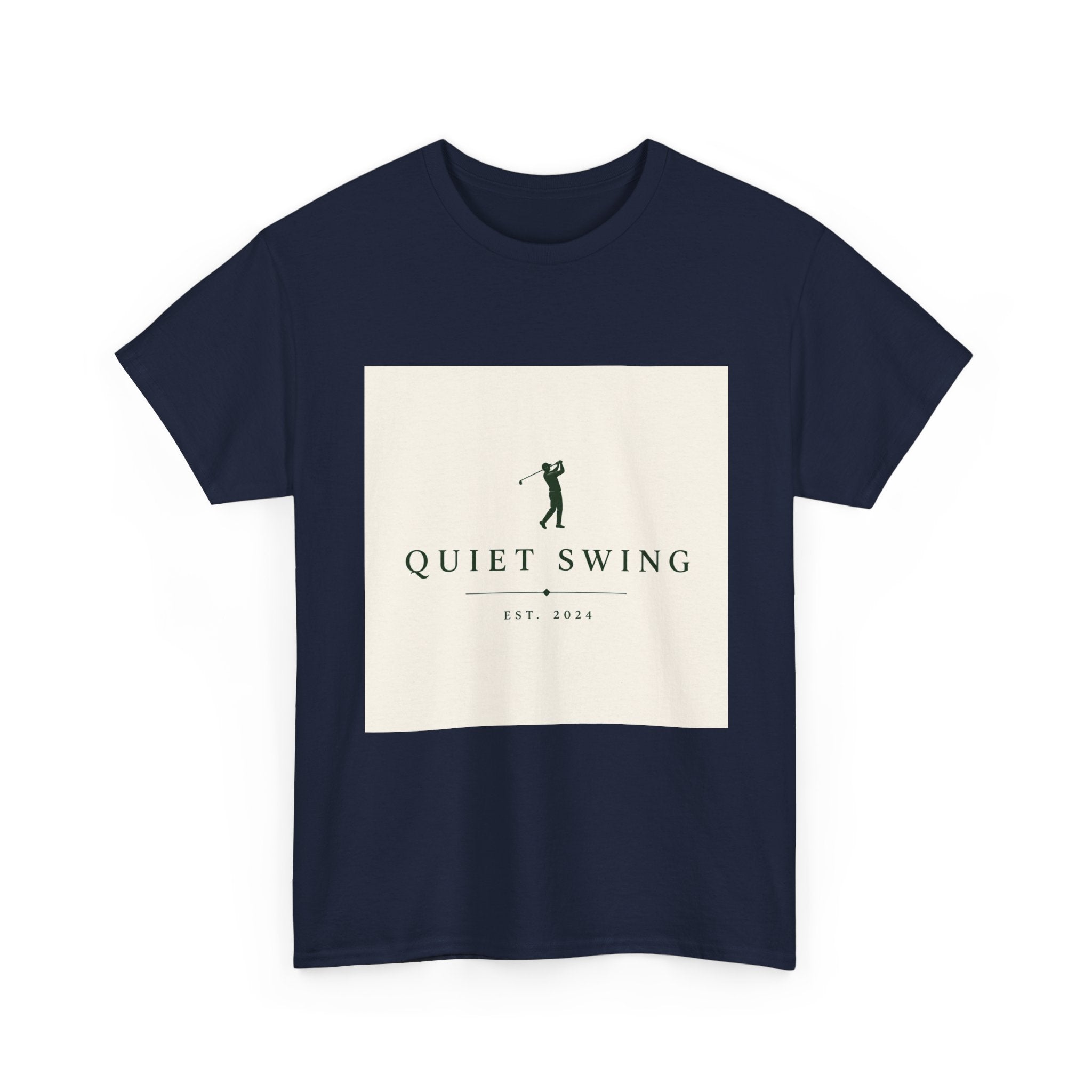 Golf T-Shirt — "Quiet Swing" Vintage Golfer Tee