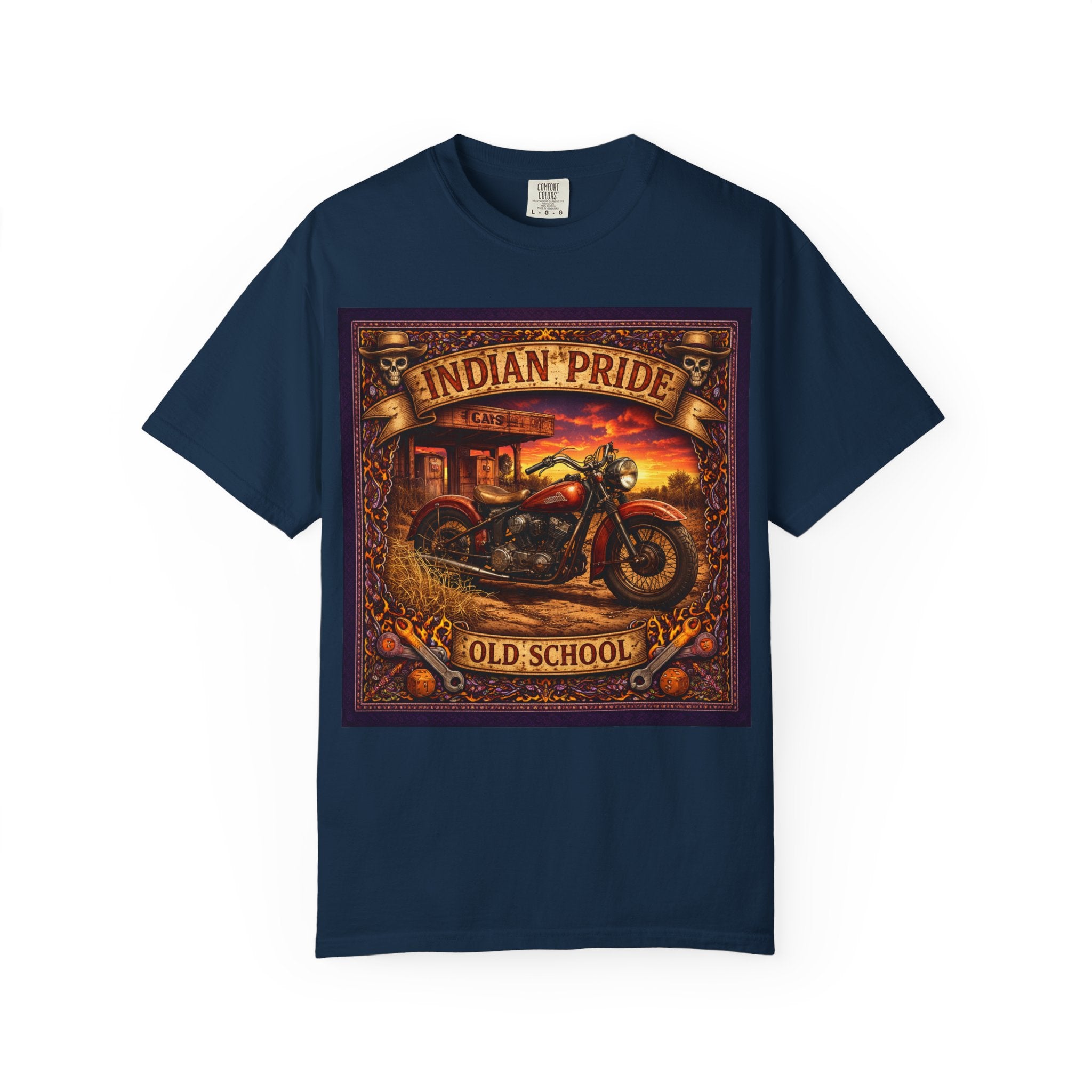 Indian Pride "Old School" Motorcycle T-Shirt