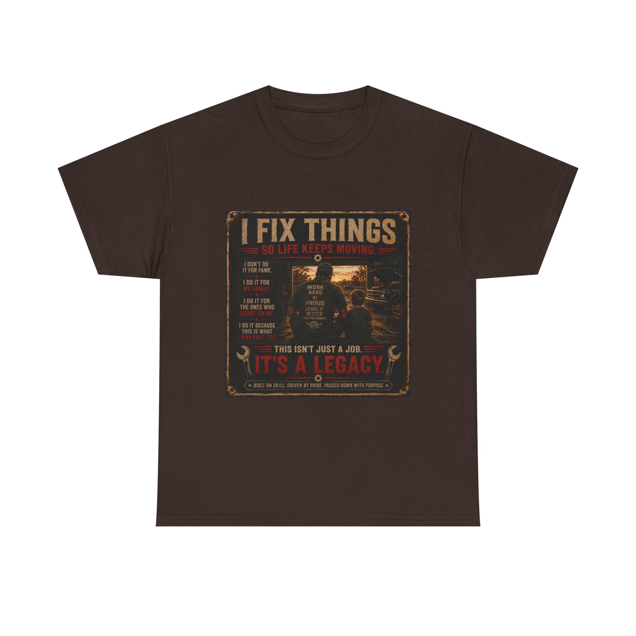 Mechanic 'I Fix Things' T‑Shirt — It's a Legacy Workwear Tee
