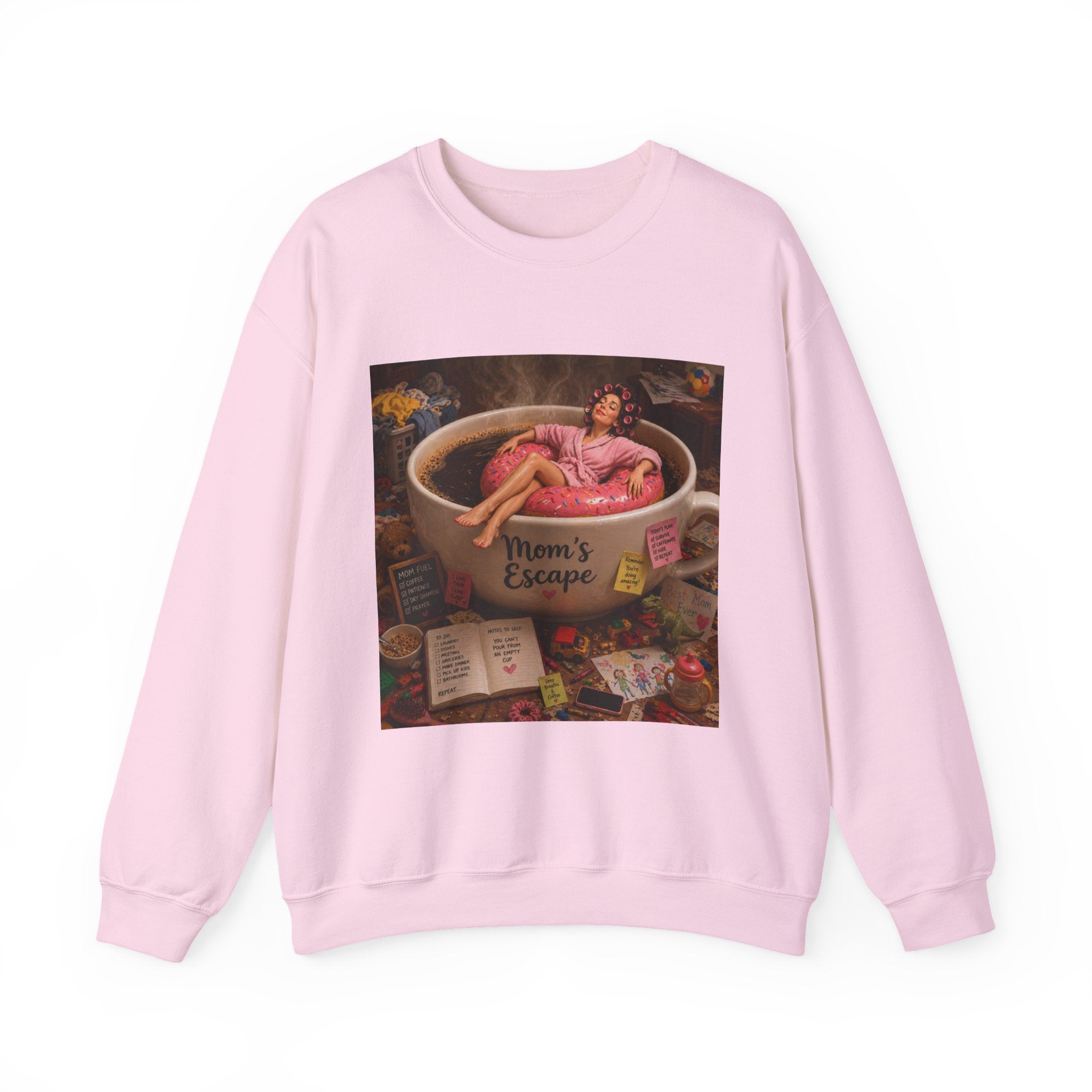 Moms Happy Place - Cup of coffee / heaven Unisex Heavy Blend™ Crewneck Sweatshirt