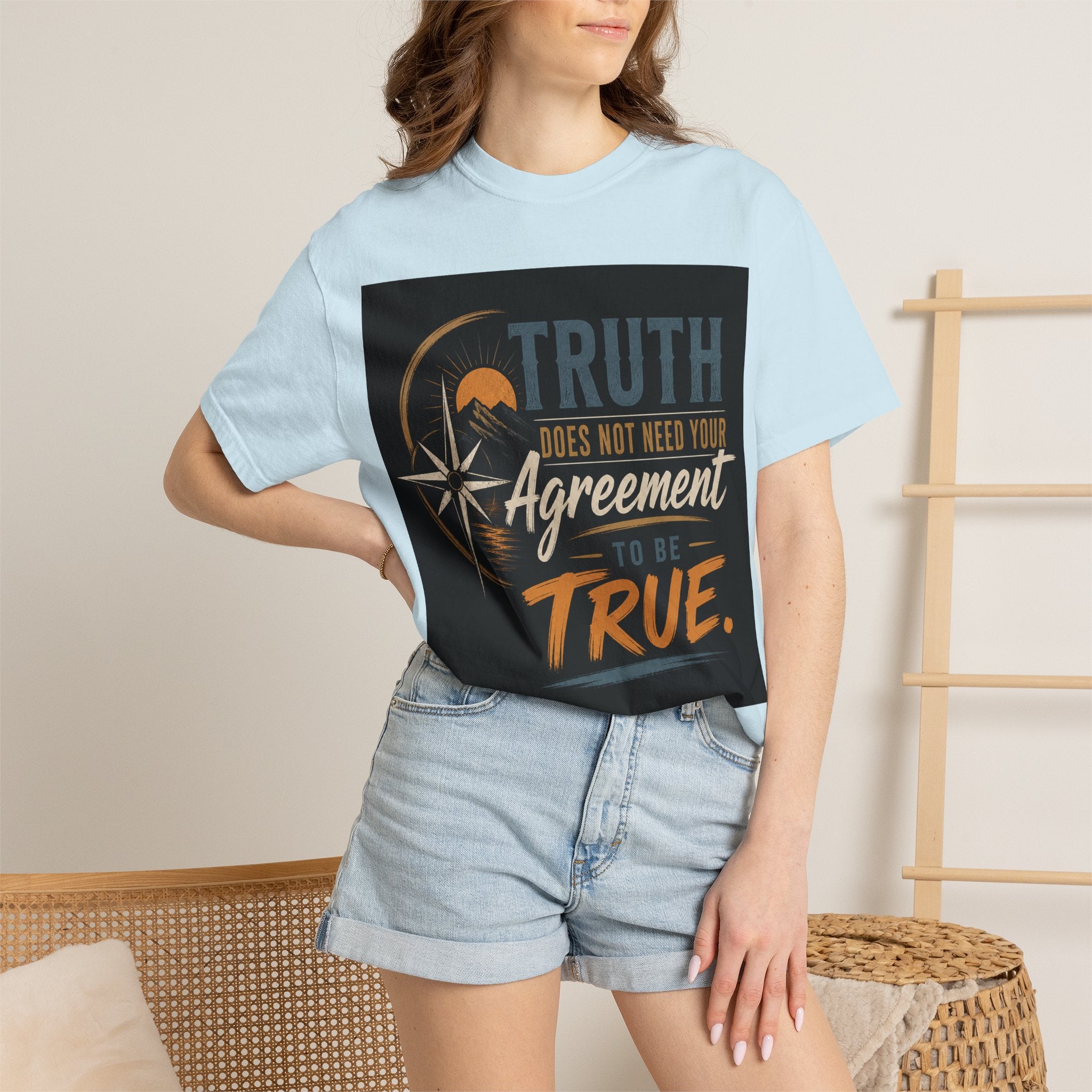 Truth Compass T-Shirt — “Truth Does Not Need Your Agreement to Be True” Graphic Tee