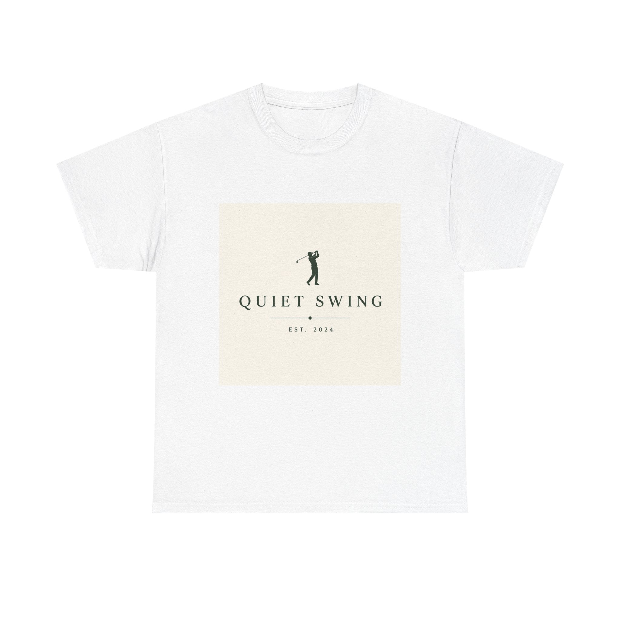 Golf T-Shirt — "Quiet Swing" Vintage Golfer Tee