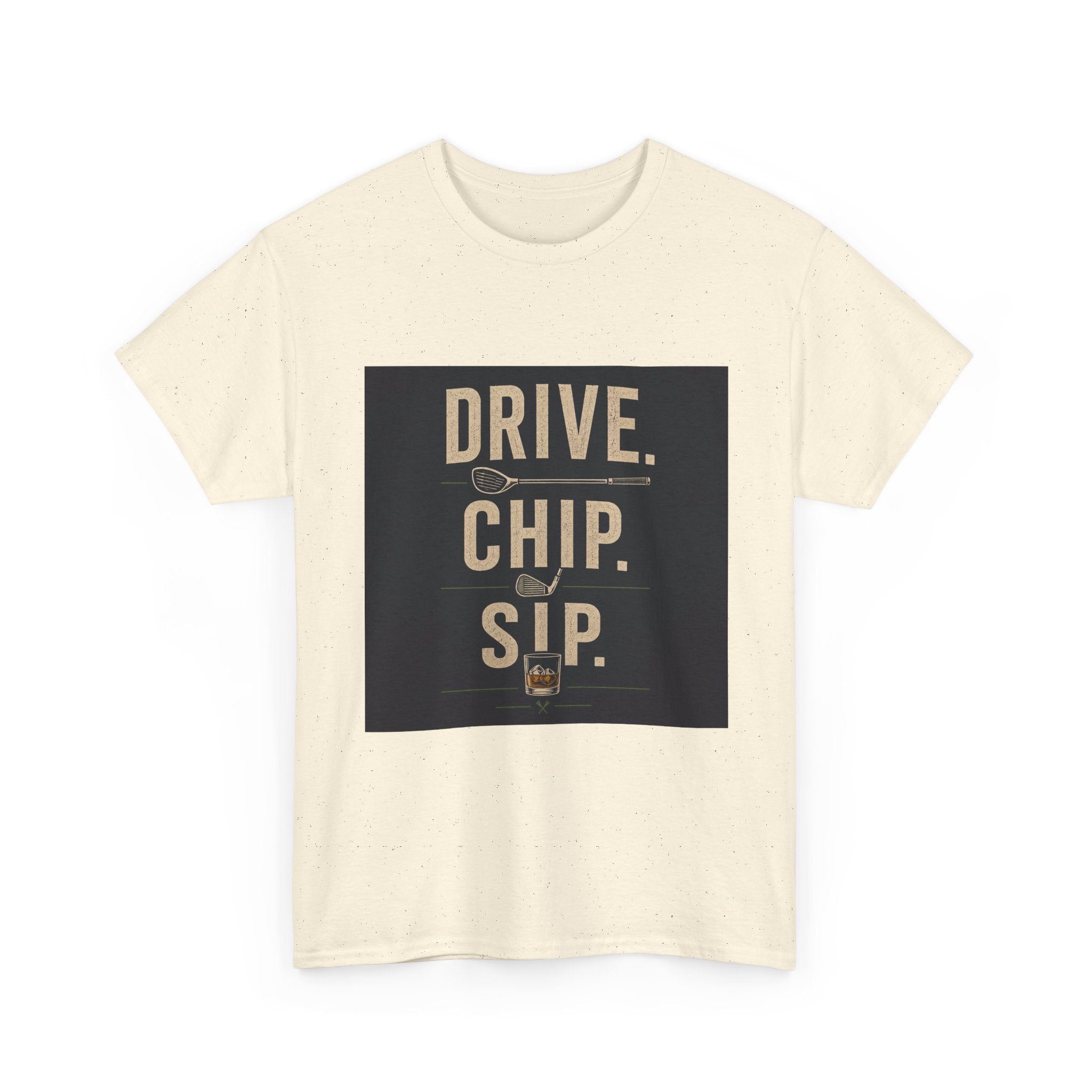 Drive. Chip. Sip. Golf Graphic Tee — Funny Golf Shirt for Players & Fans
