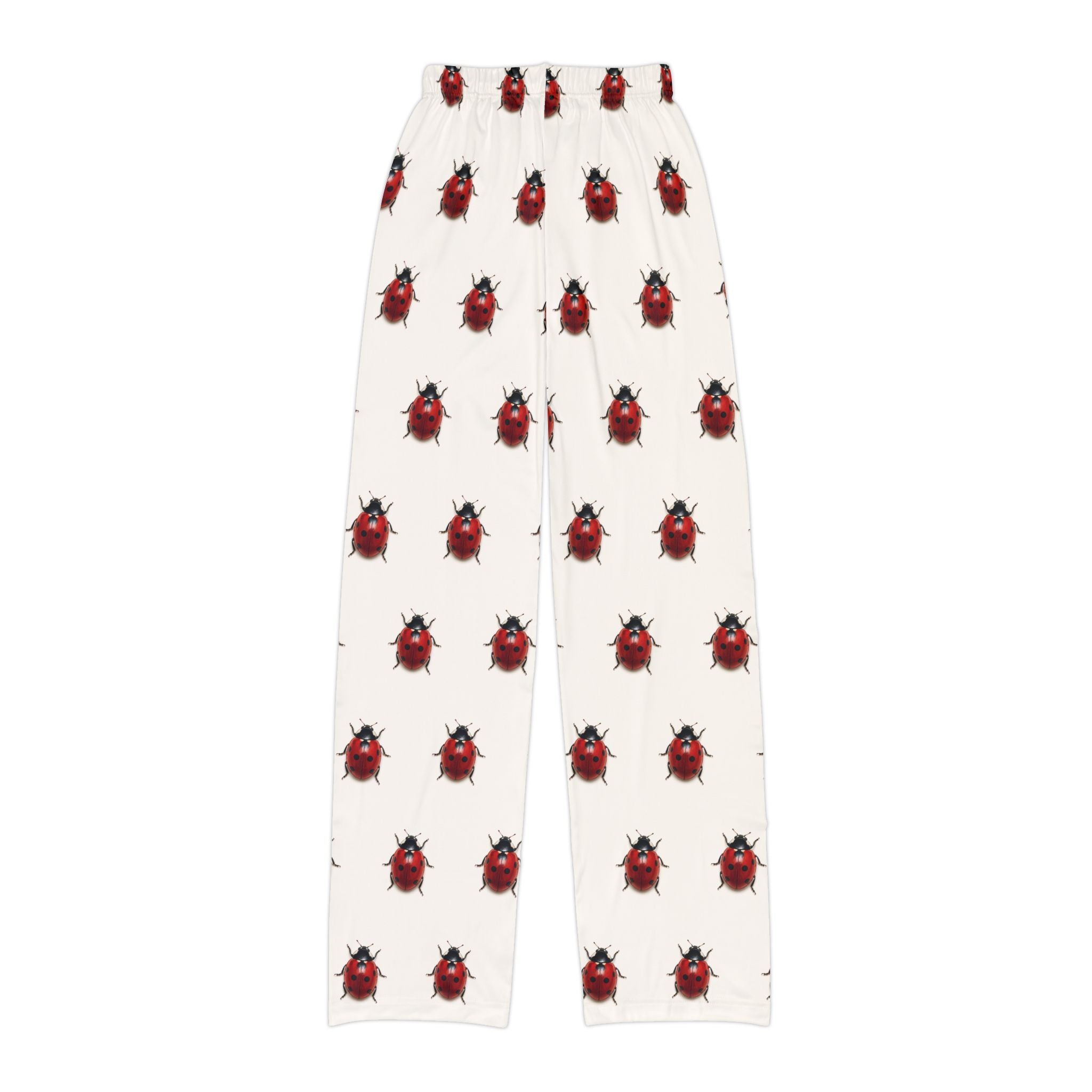 Kids Lounge Pants — Allover Red Ladybug Print Cozy Pajama Trousers