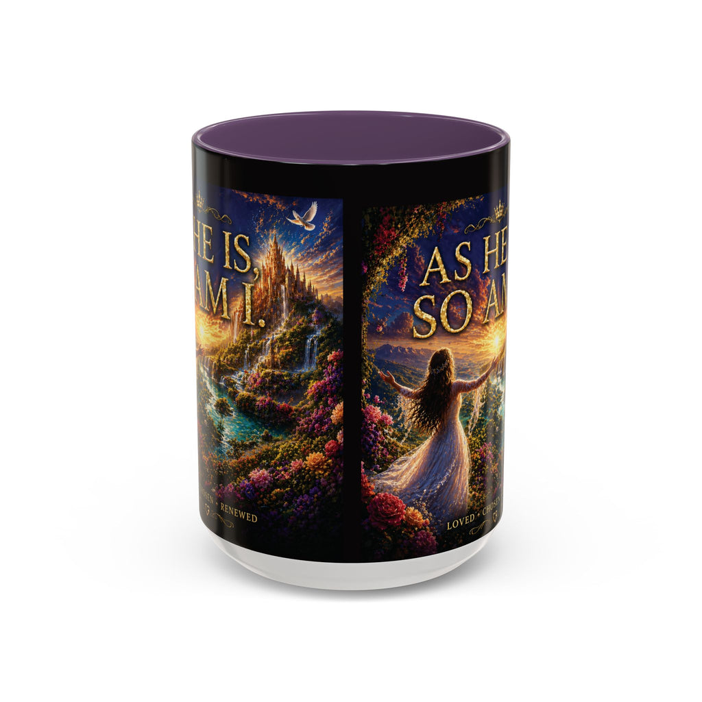 Christian Inspirational Coffee Mug — "As He Is, So Am I" Accent Mug (11/15oz)