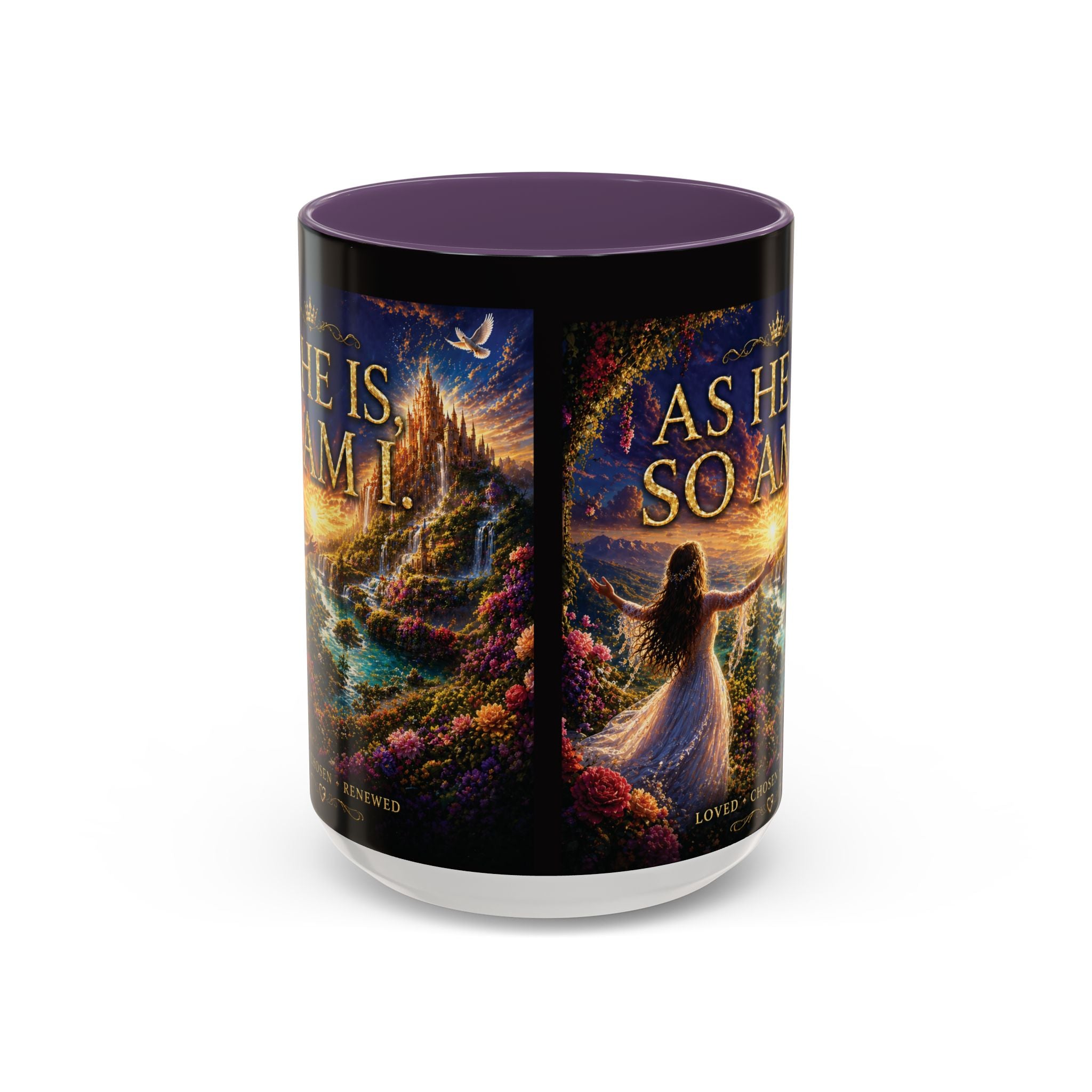 Christian Inspirational Coffee Mug — "As He Is, So Am I" Accent Mug (11/15oz)