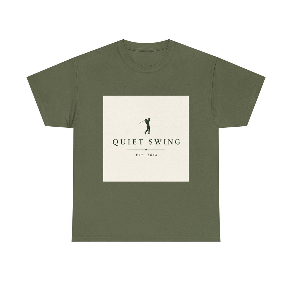 Golf T-Shirt — "Quiet Swing" Vintage Golfer Tee