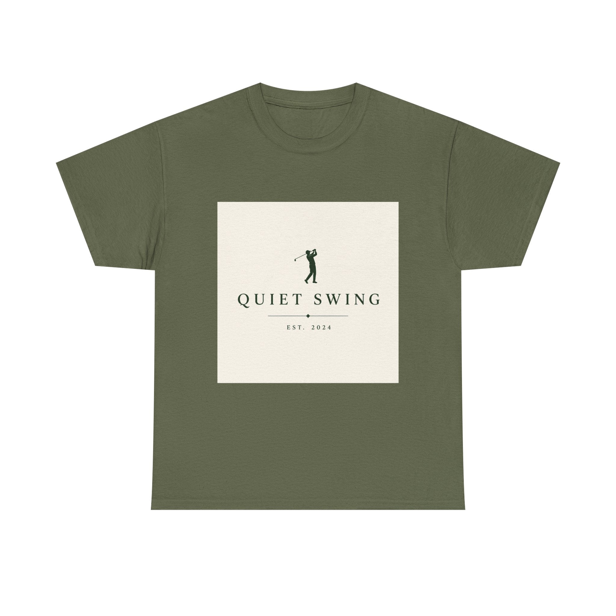 Golf T-Shirt — "Quiet Swing" Vintage Golfer Tee