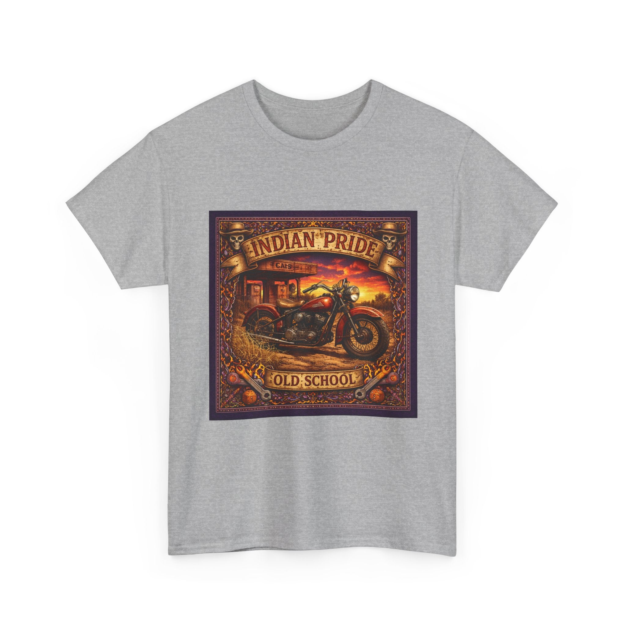 Indian Pride Old School Motorcycle T-Shirt