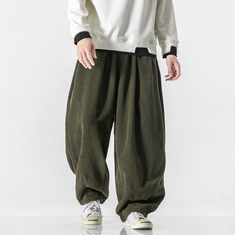 Plus Size Loose Corduroy Harem Casual Pants