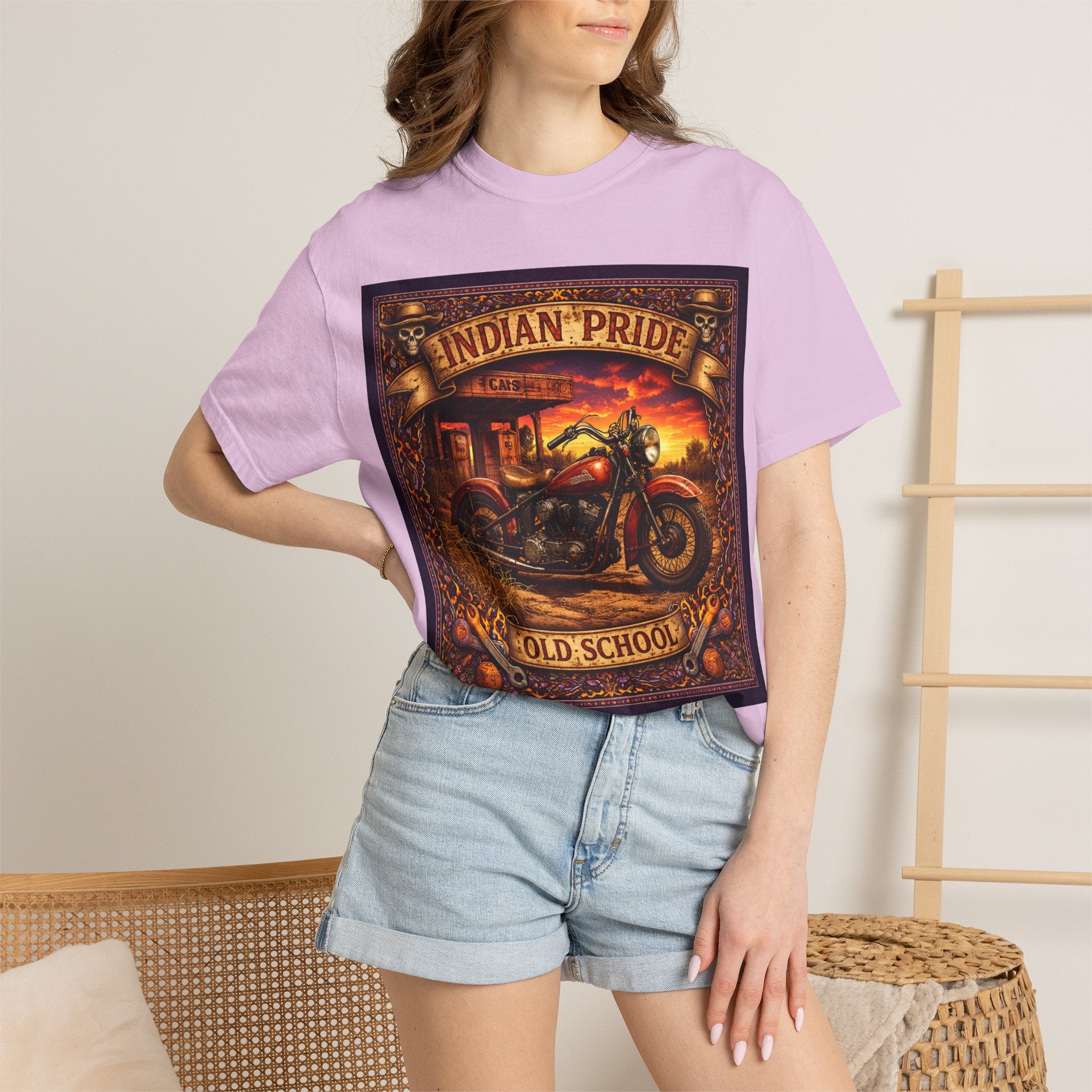 Indian Pride "Old School" Motorcycle T-Shirt