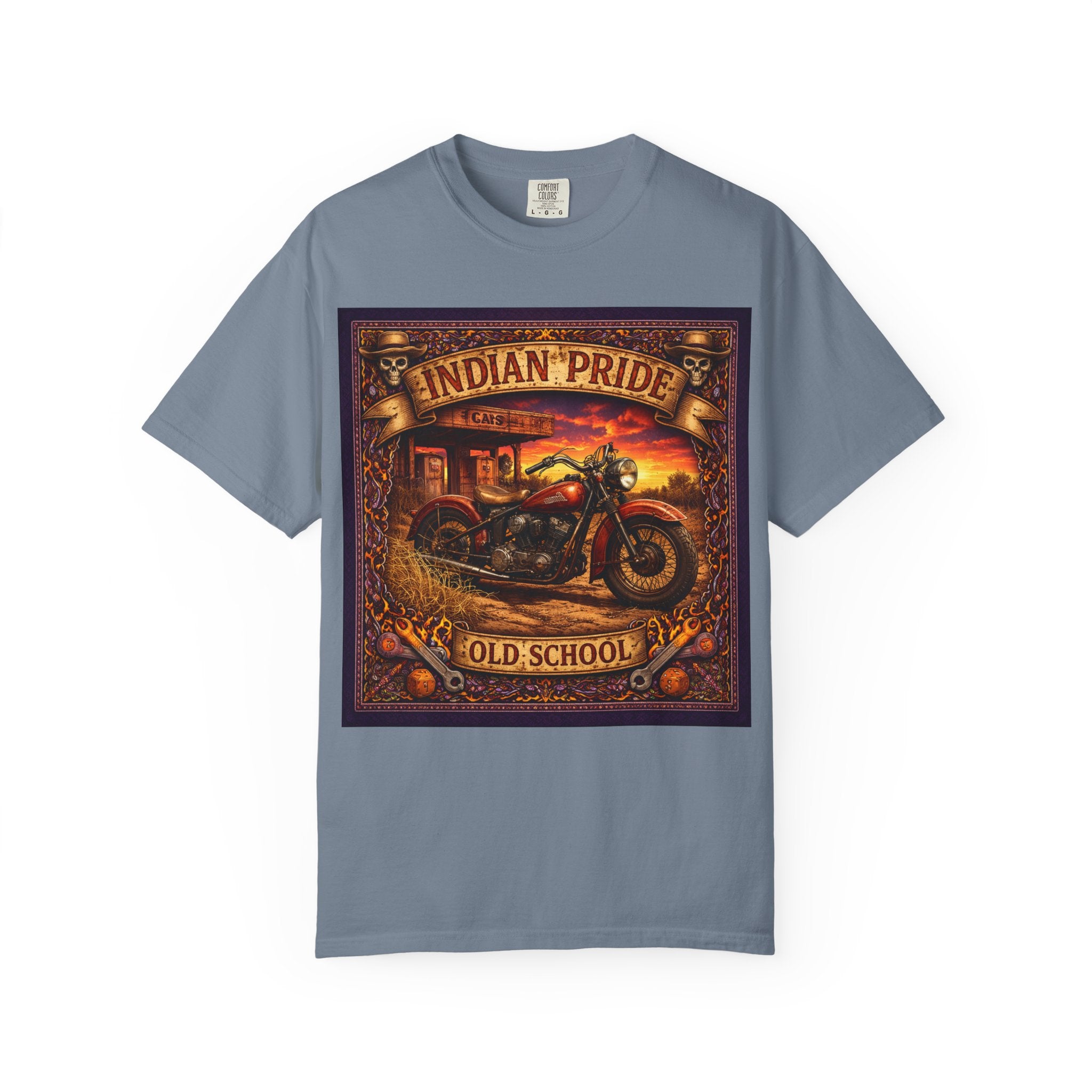 Indian Pride "Old School" Motorcycle T-Shirt