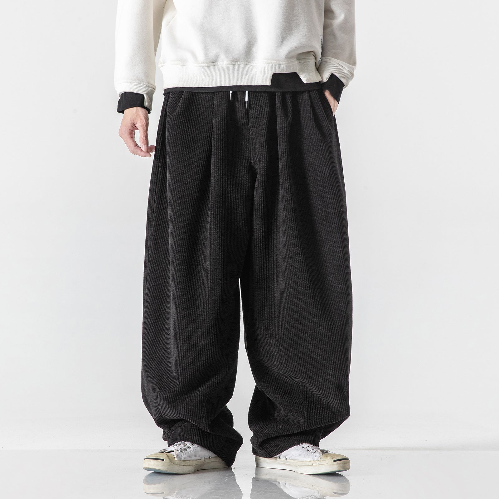 Plus Size Loose Corduroy Harem Casual Pants