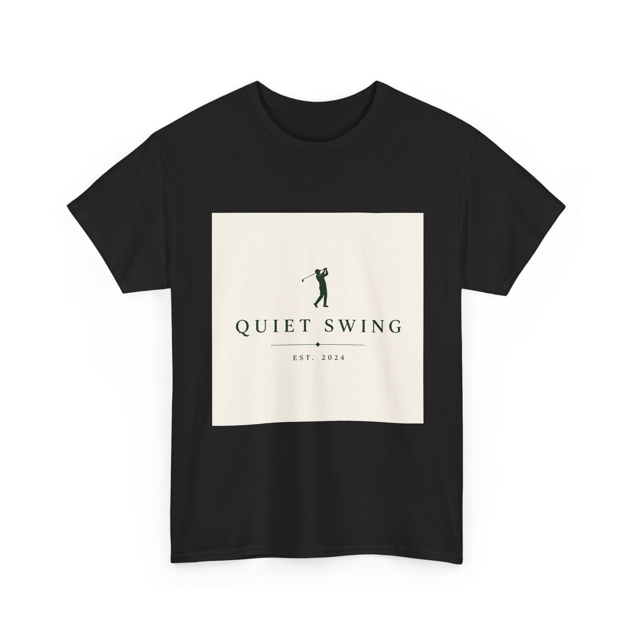 Golf T-Shirt — "Quiet Swing" Vintage Golfer Tee