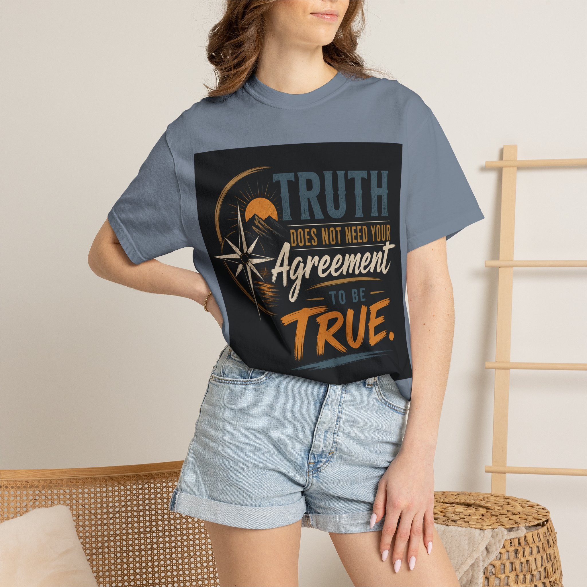 Truth Compass T-Shirt — “Truth Does Not Need Your Agreement to Be True” Graphic Tee