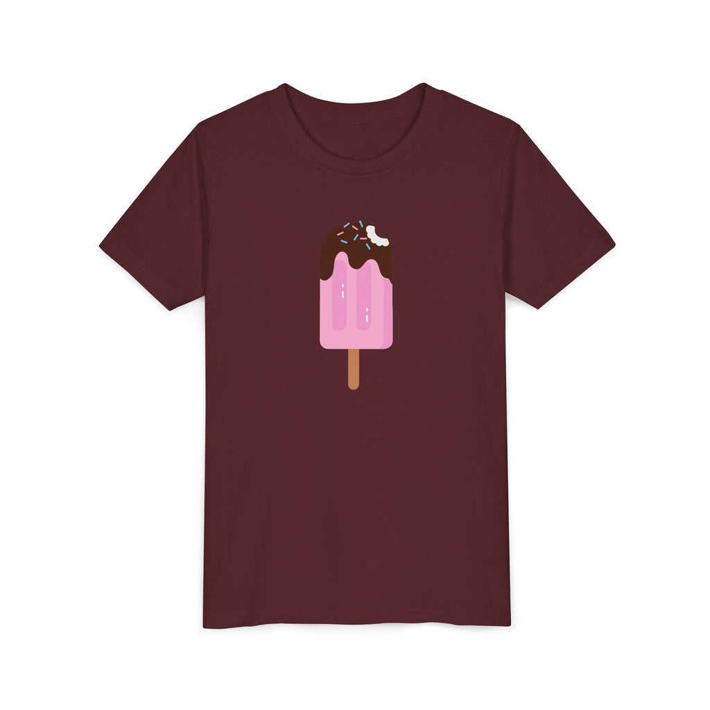 Kids Pink Popsicle Tee — Cute Ice Cream Graphic Youth T-Shirt